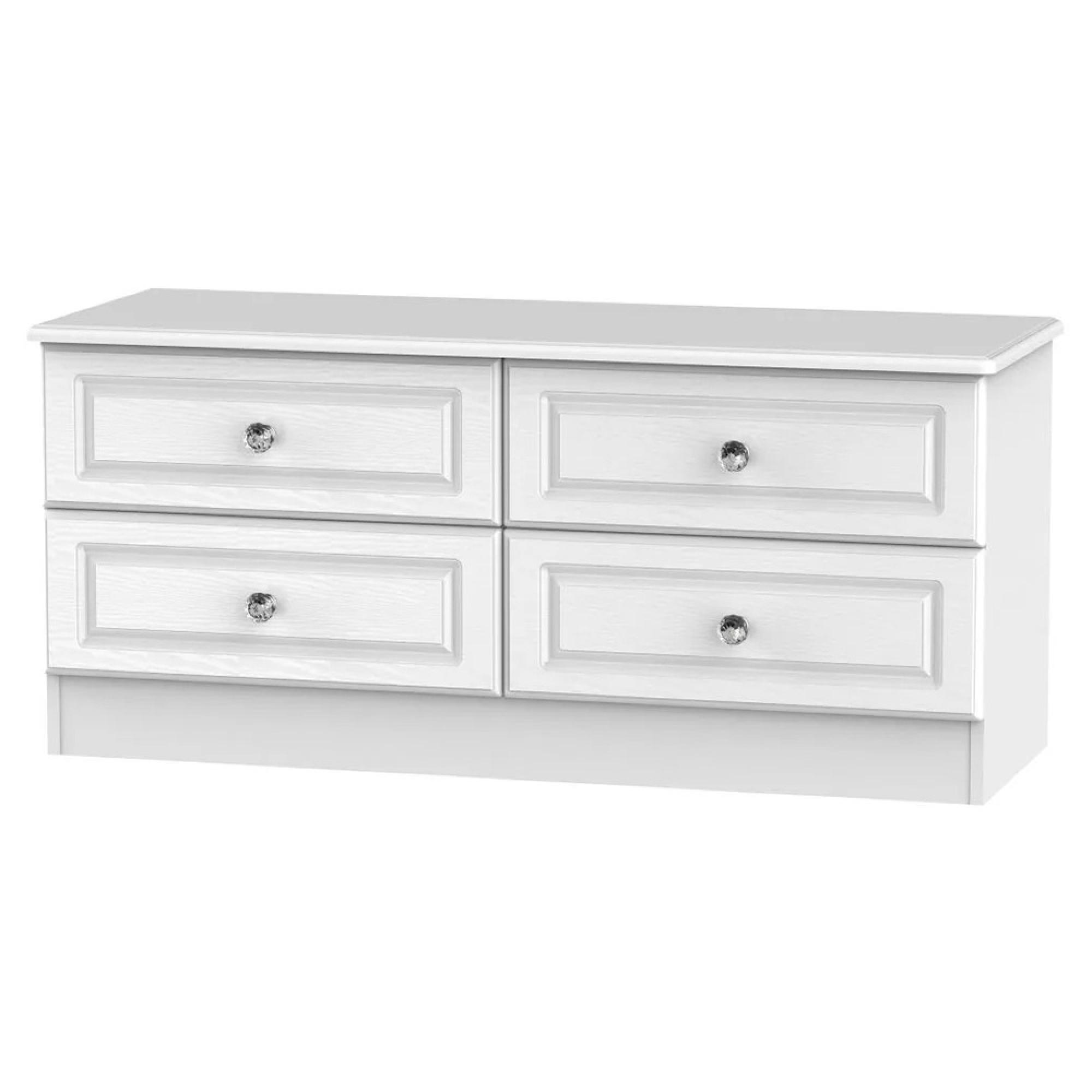 Crystal Bed Box - White