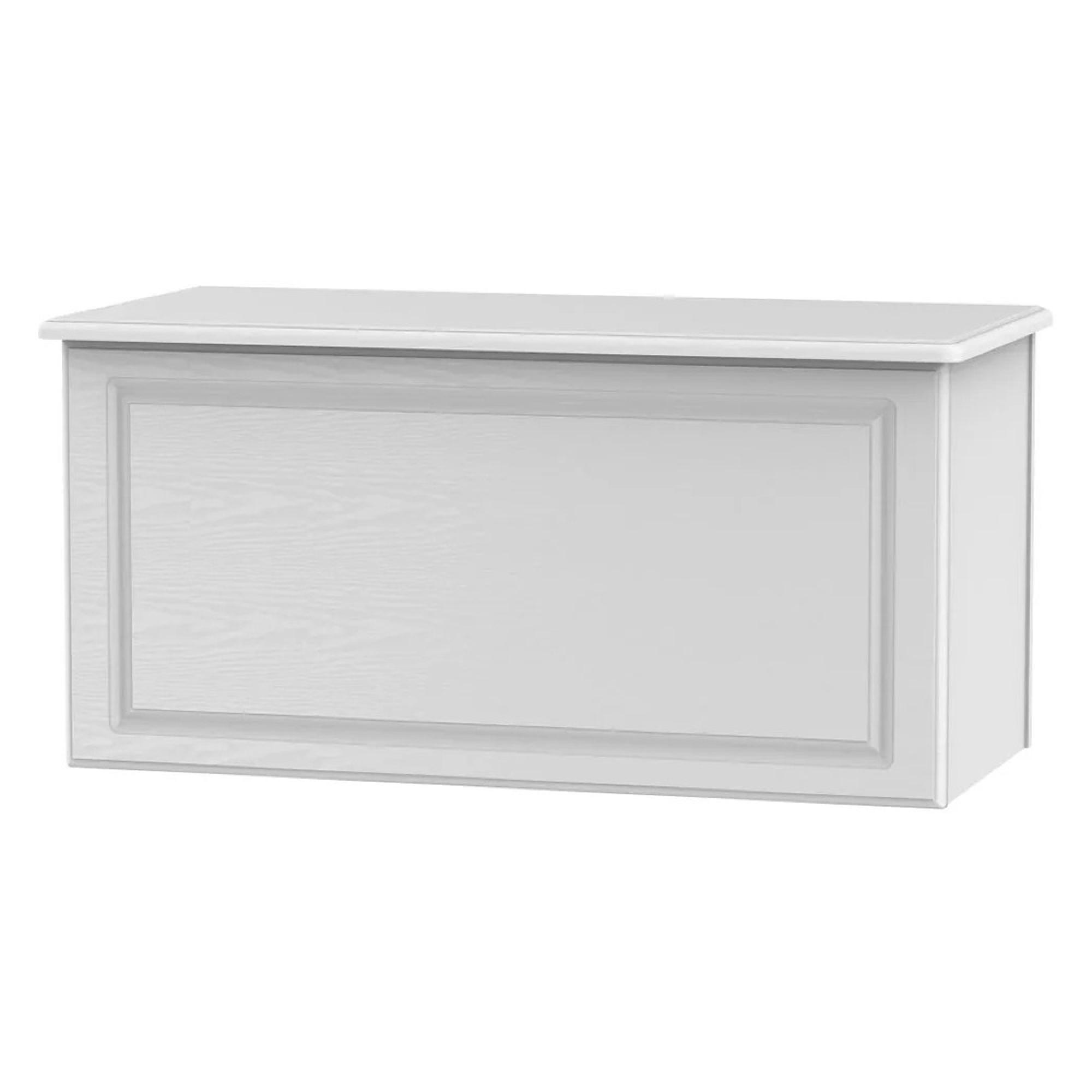 Crystal Blanket Box - White