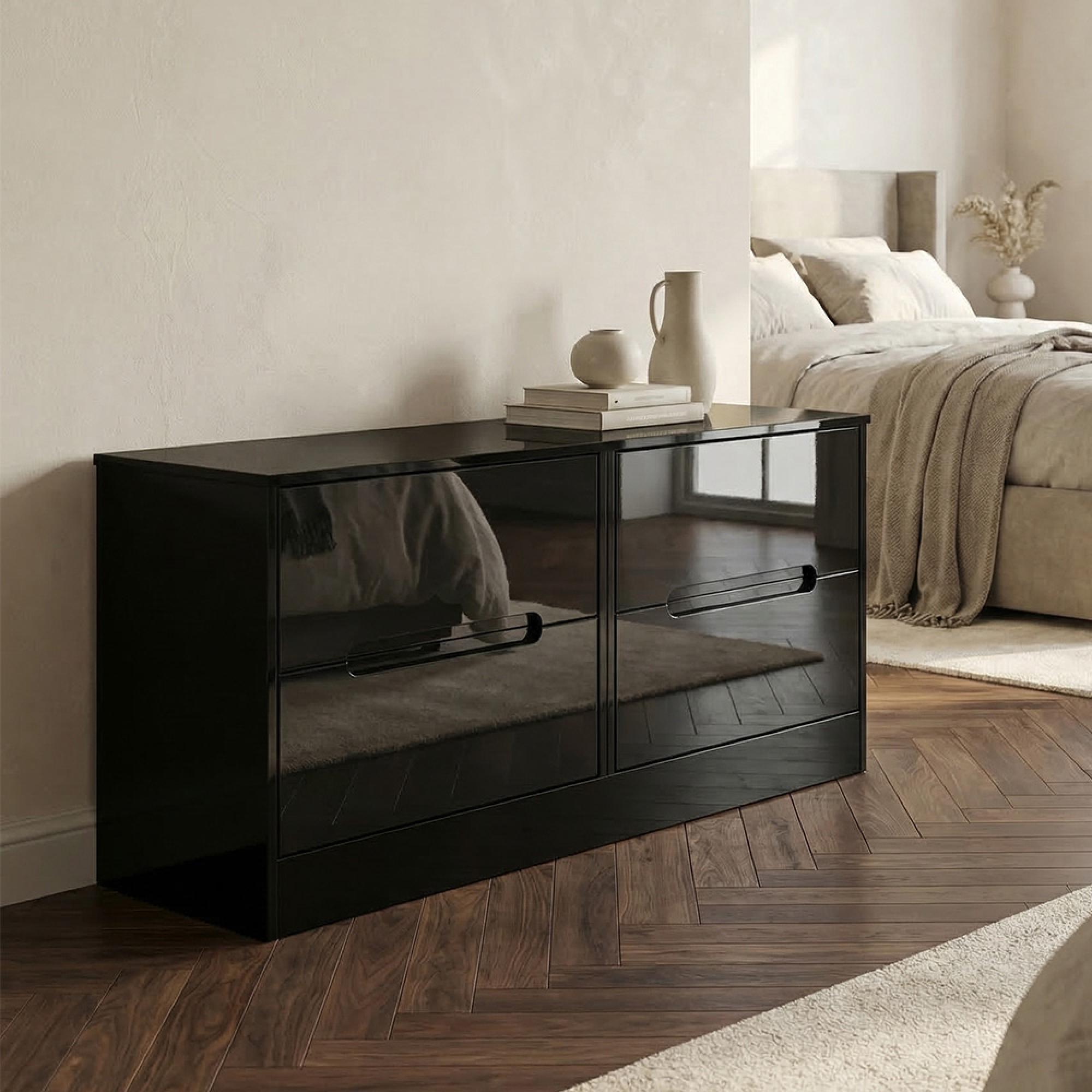 Monaco Bed Box - Black Gloss