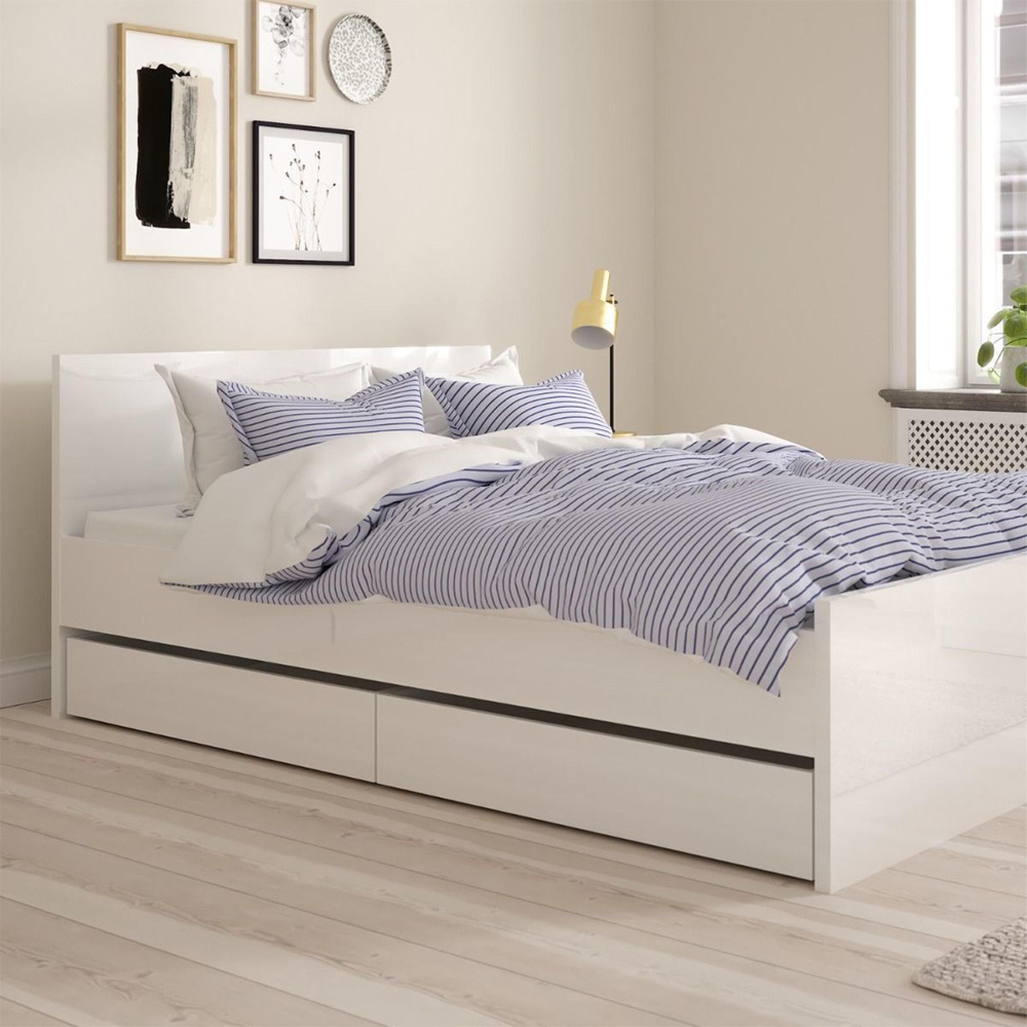 Naia Underbed Drawer - Set of 2 - White Gloss