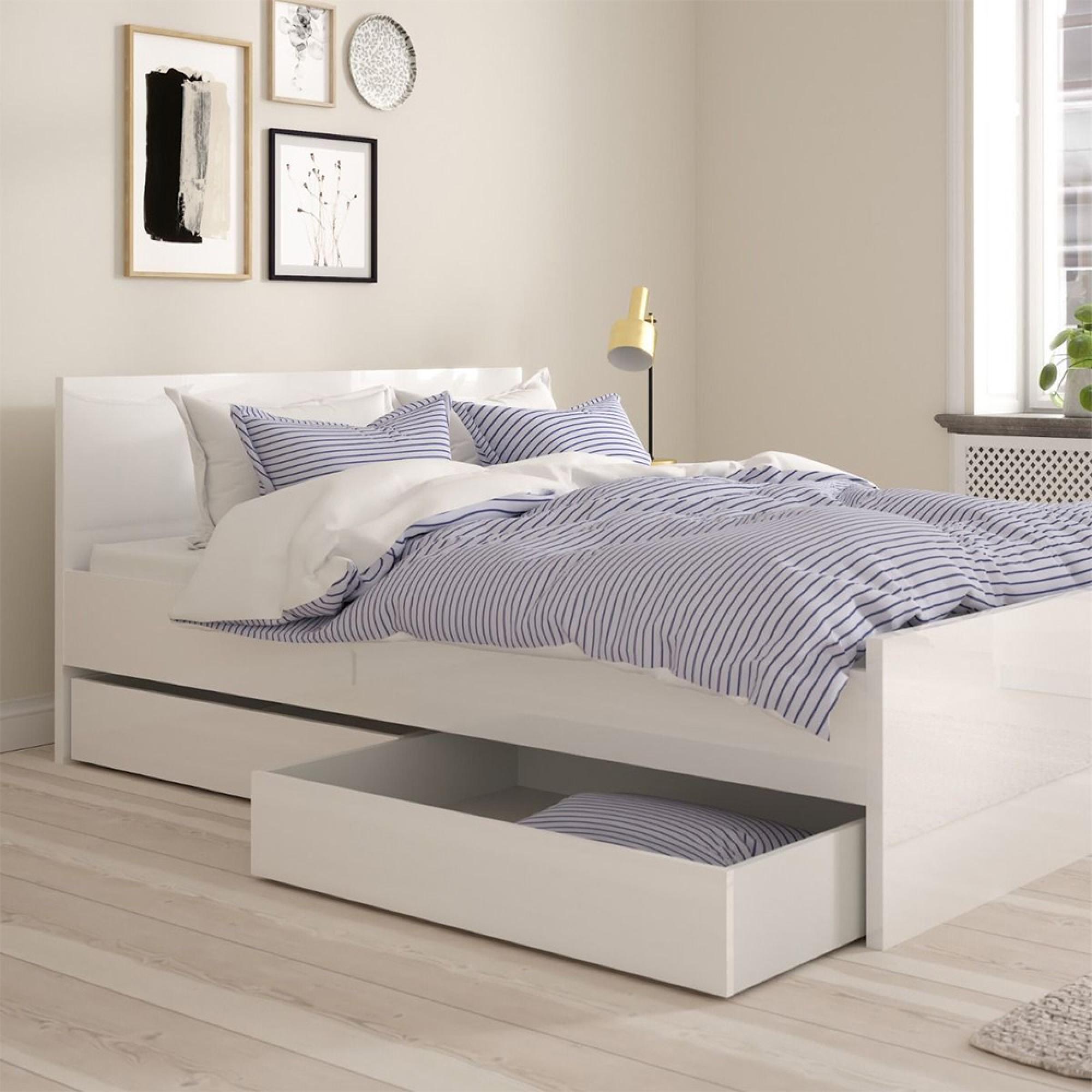Naia Underbed Drawer - Set of 2 - White Gloss
