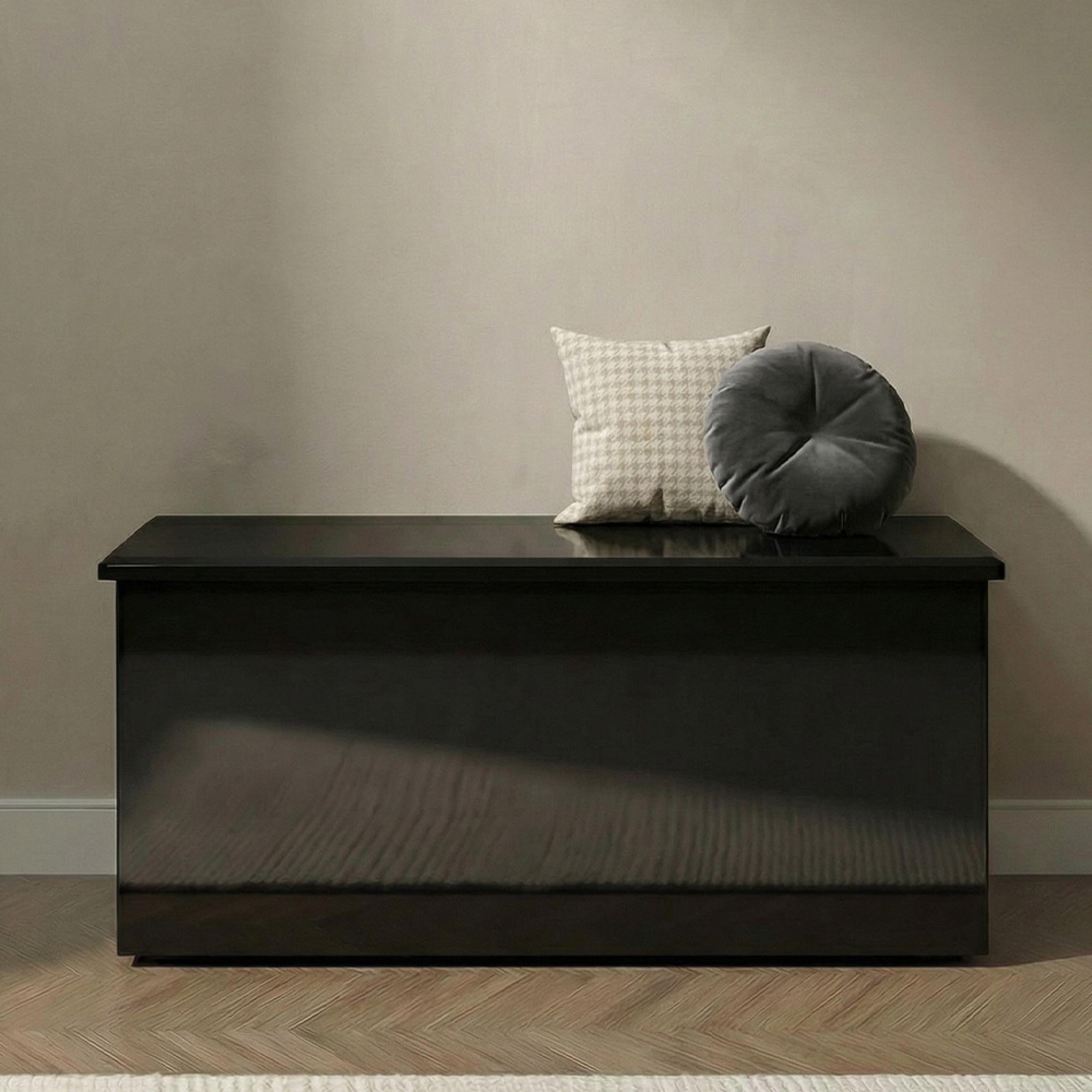 Camden Blanket Box - Black Gloss