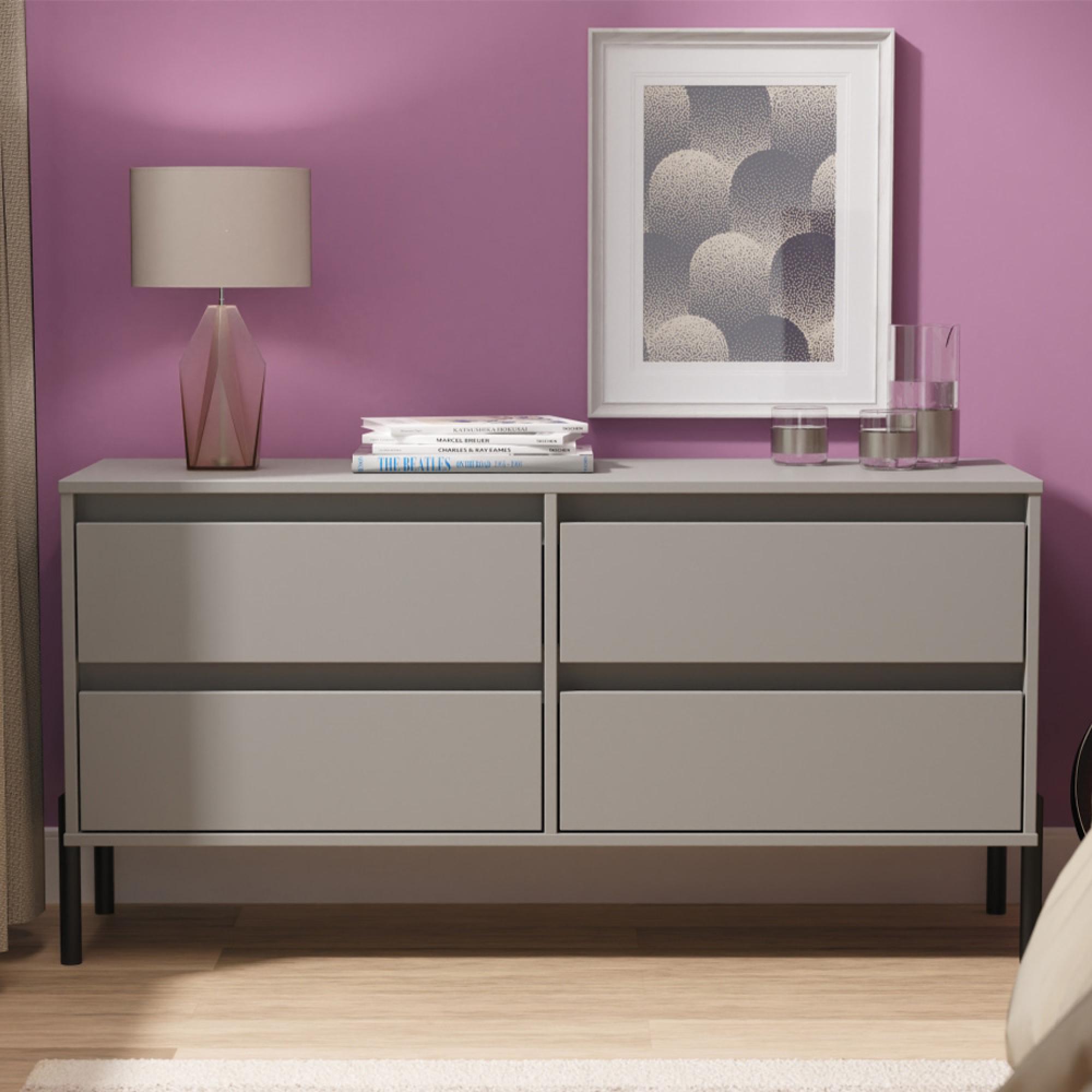 Leona Bed Box - 4 Drawer - Dusk Grey