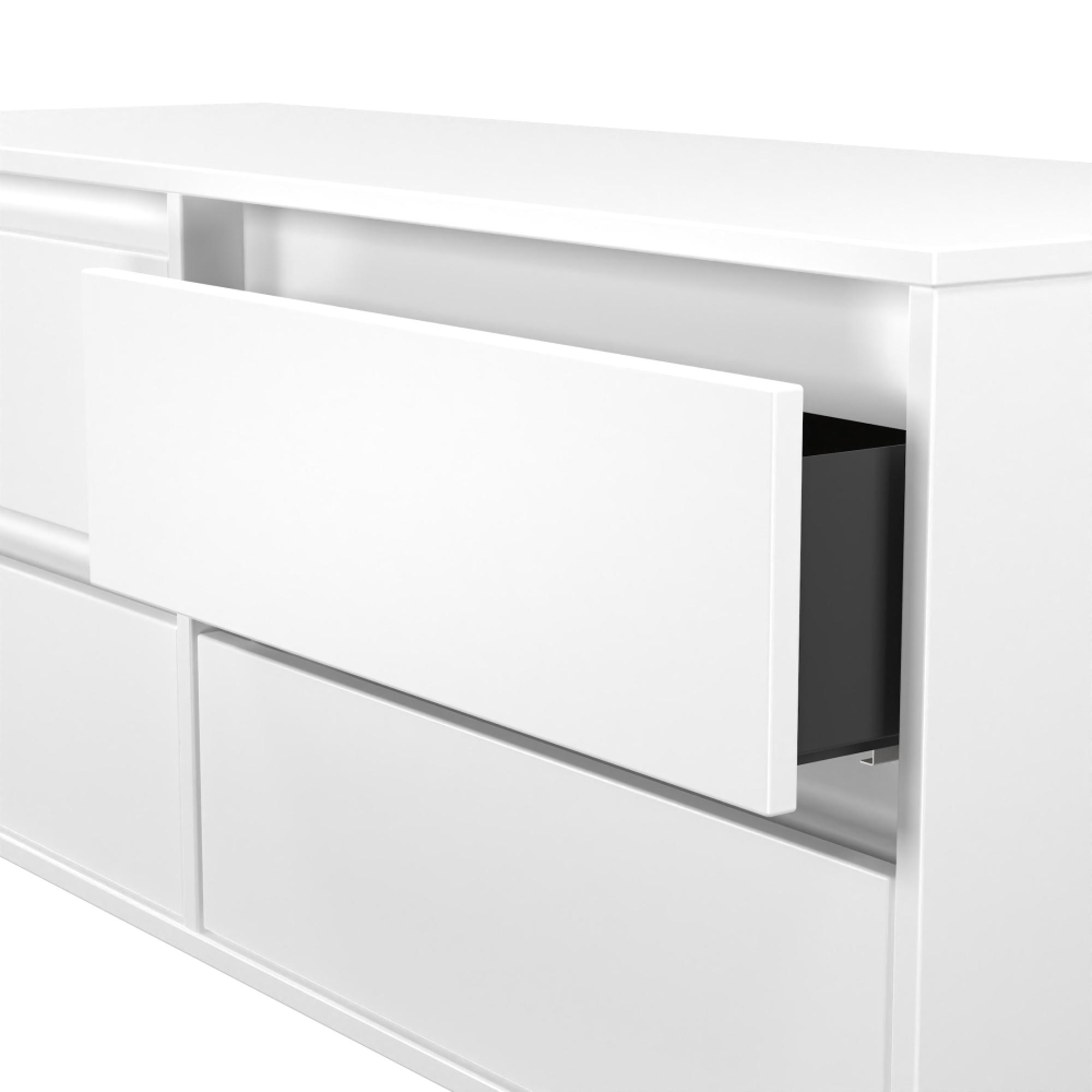 Leona Bed Box - 4 Drawer - White Matt