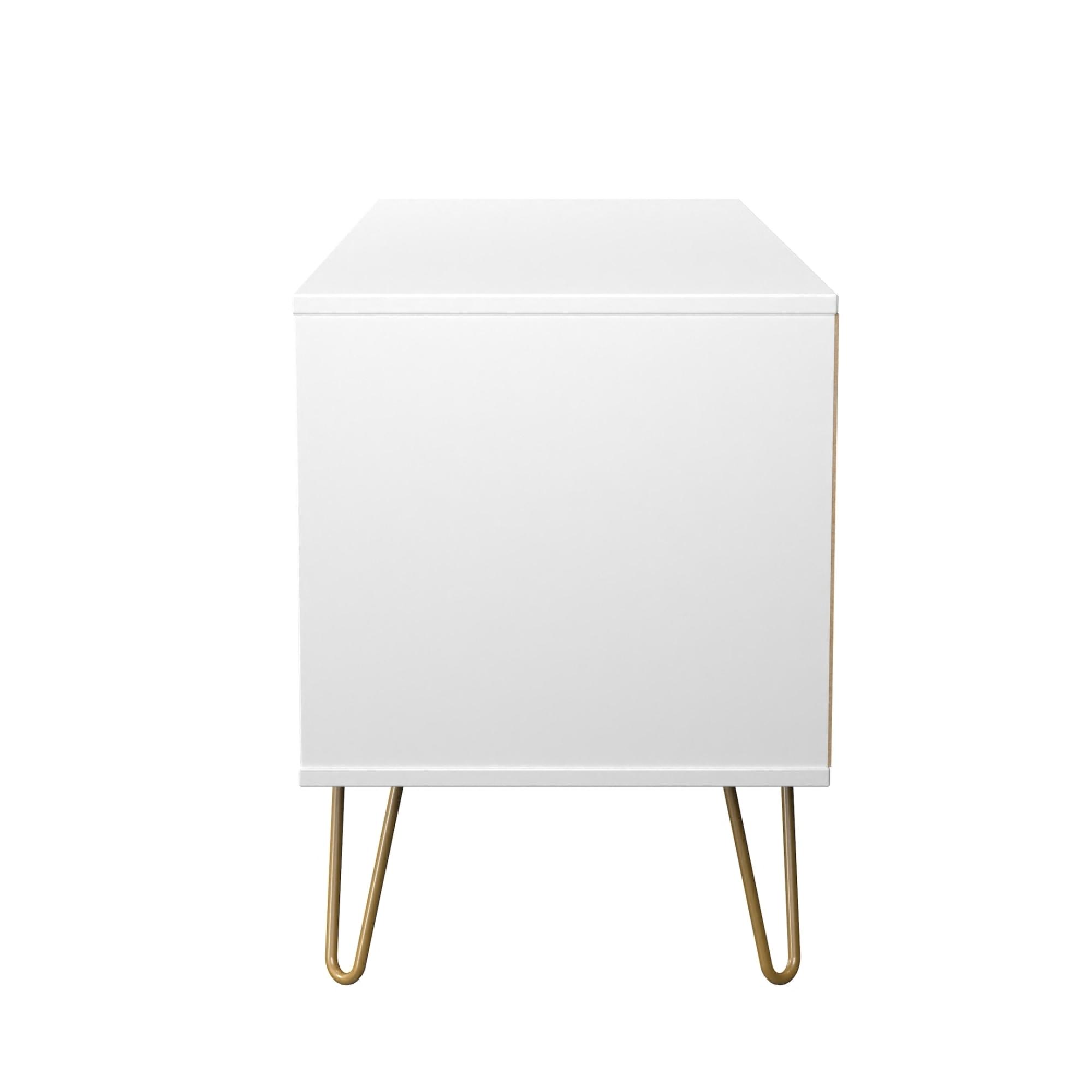 Harlequin Bed Box - 4 Drawer - with Hairpin Legs - White Matt