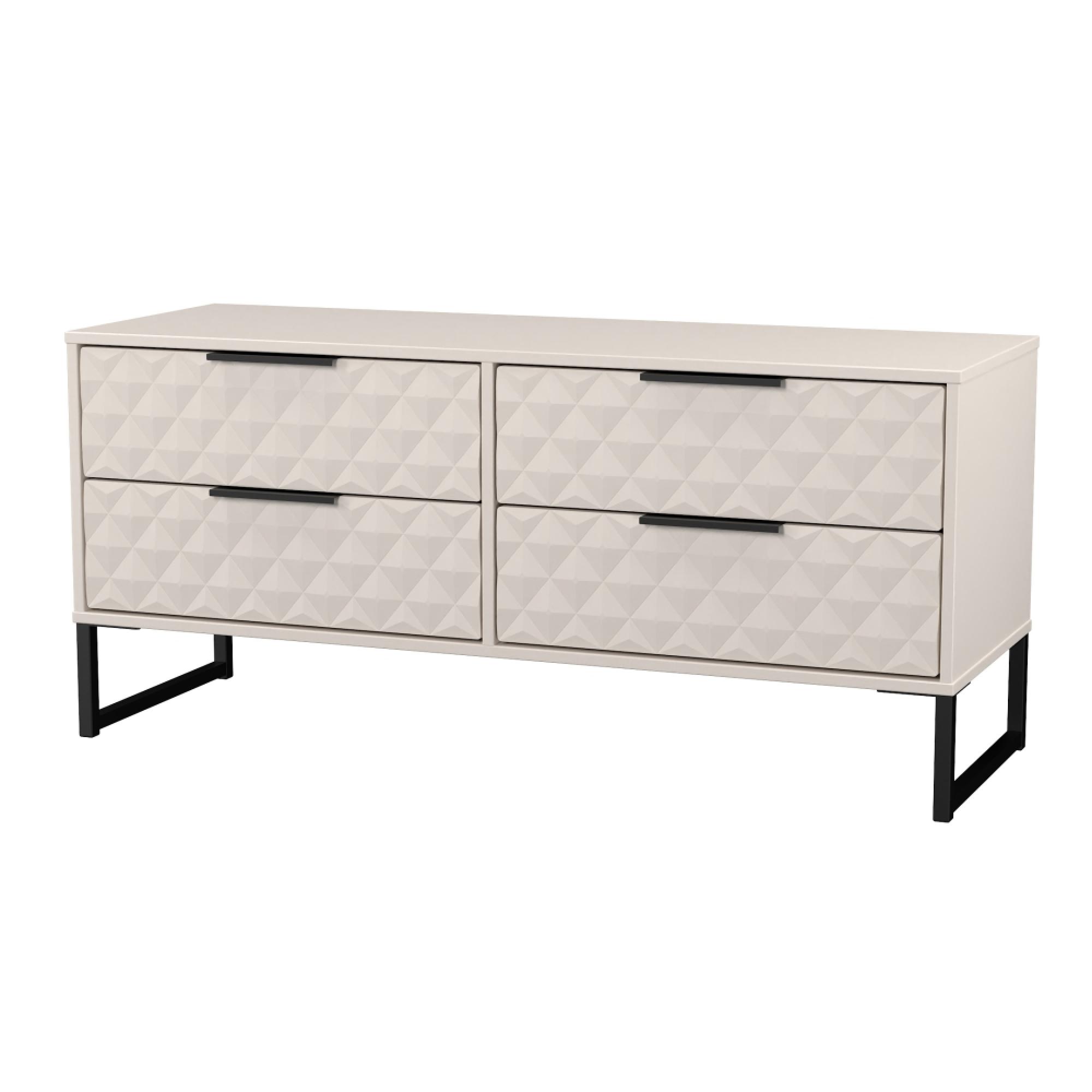 Harlequin Bed Box - 4 Drawer - with Hairpin Legs - Kashmir Matt