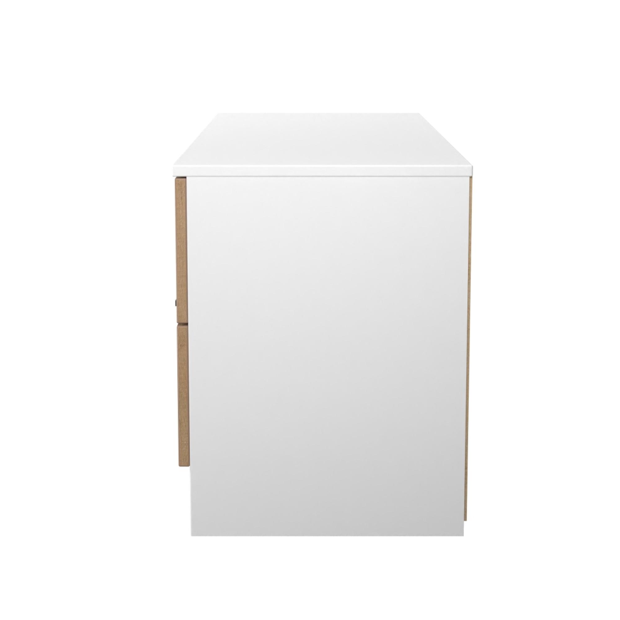 Java Fluted Bed Box - 4 Drawer - Natural and White