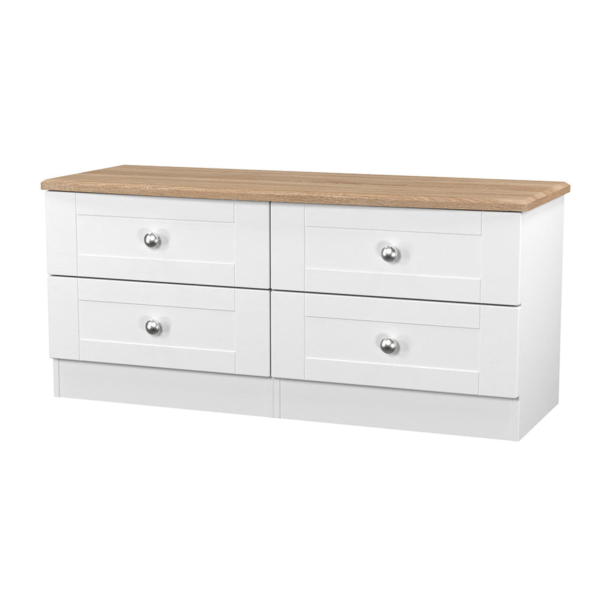 Sussex Bed Box - White and Oak
