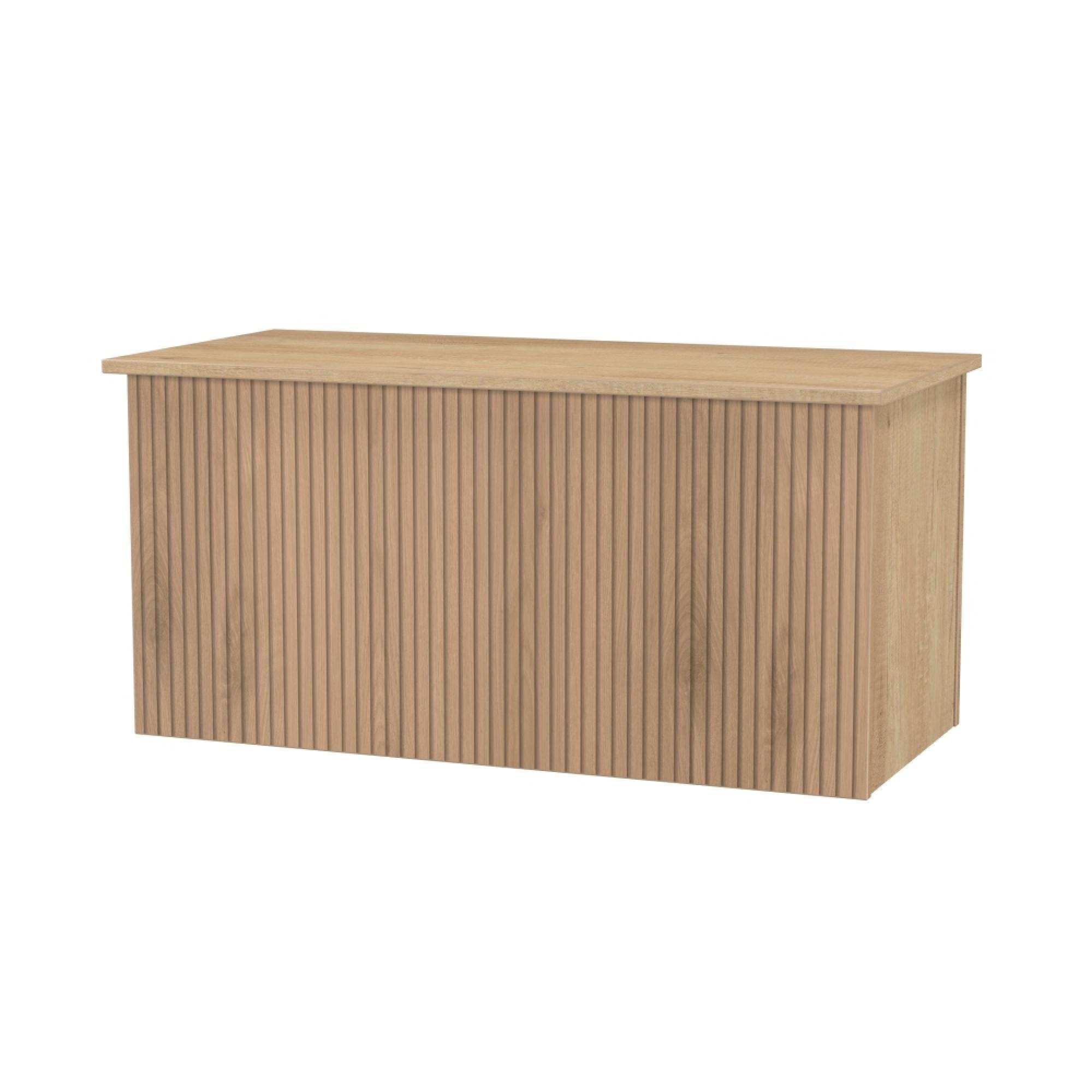 Java Fluted Blanket Box - 1 Door - Natural and Nebraska