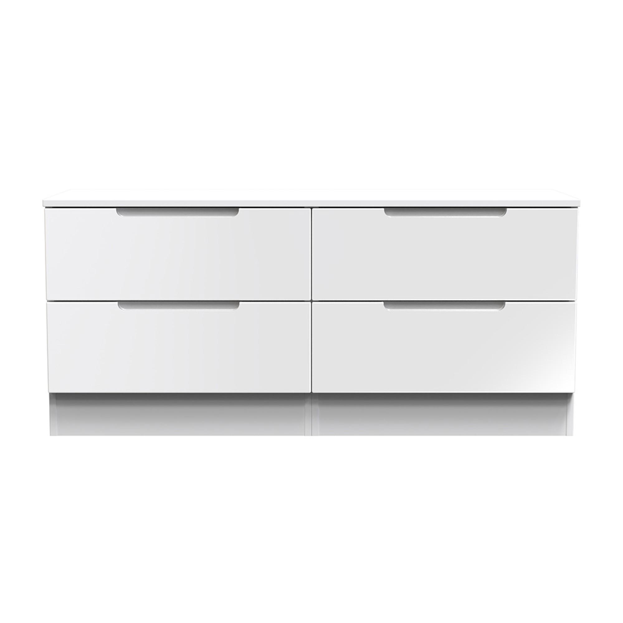 Milan Bed Box - White Gloss