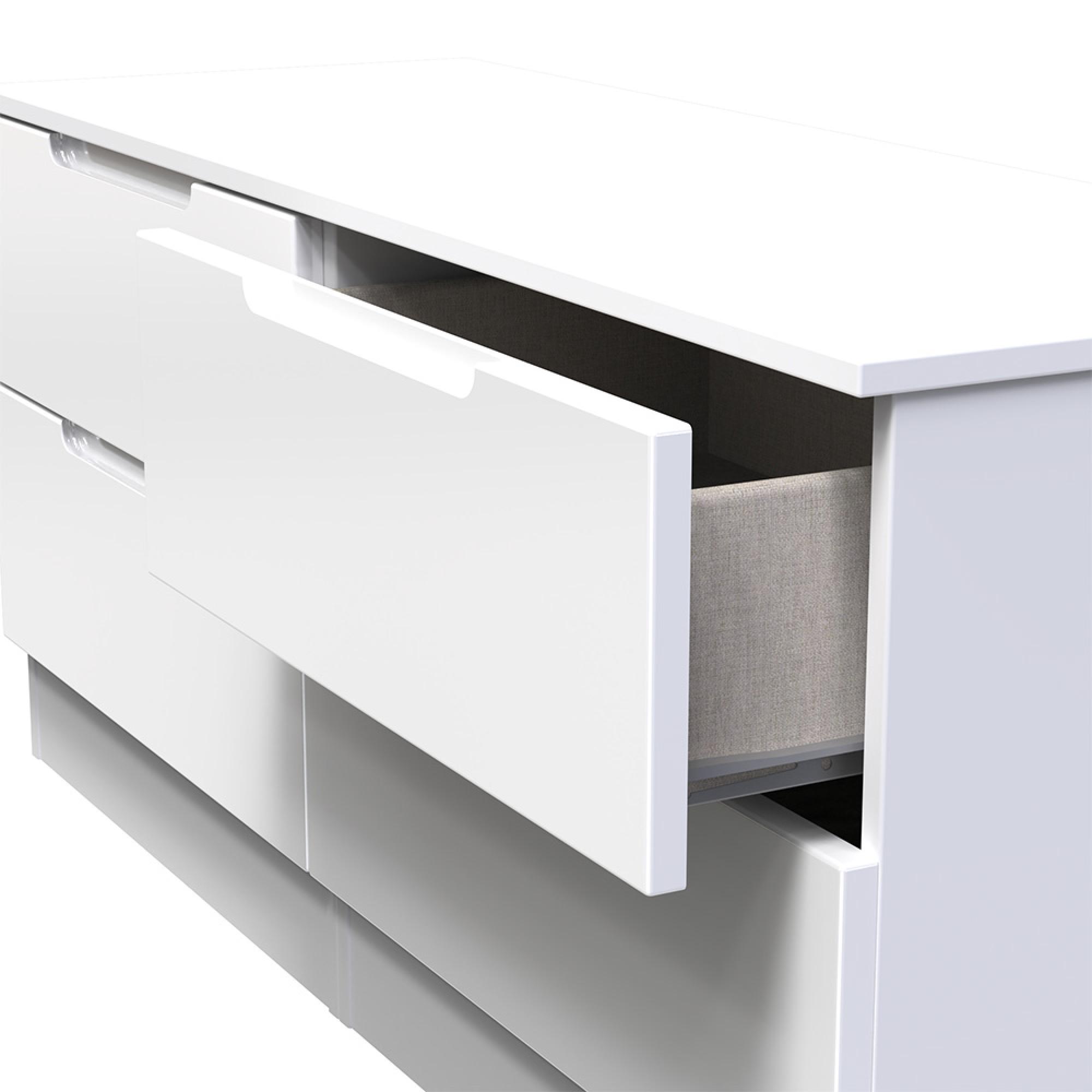 Milan Bed Box - White Gloss
