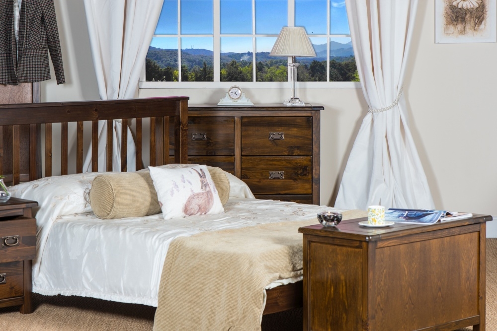 Boston Bedroom Storage Box - Dark Wood