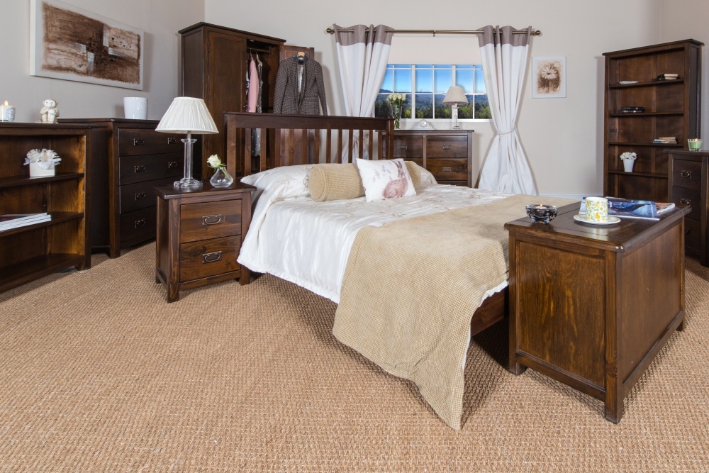 Boston Bedroom Storage Box - Dark Wood