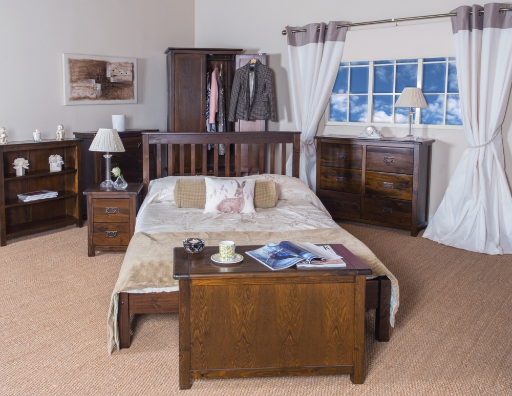 Boston Bedroom Storage Box - Dark Wood