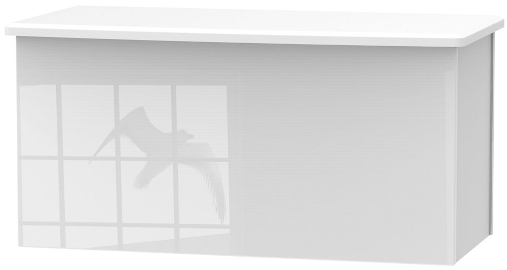 Camden White Gloss Blanket Box