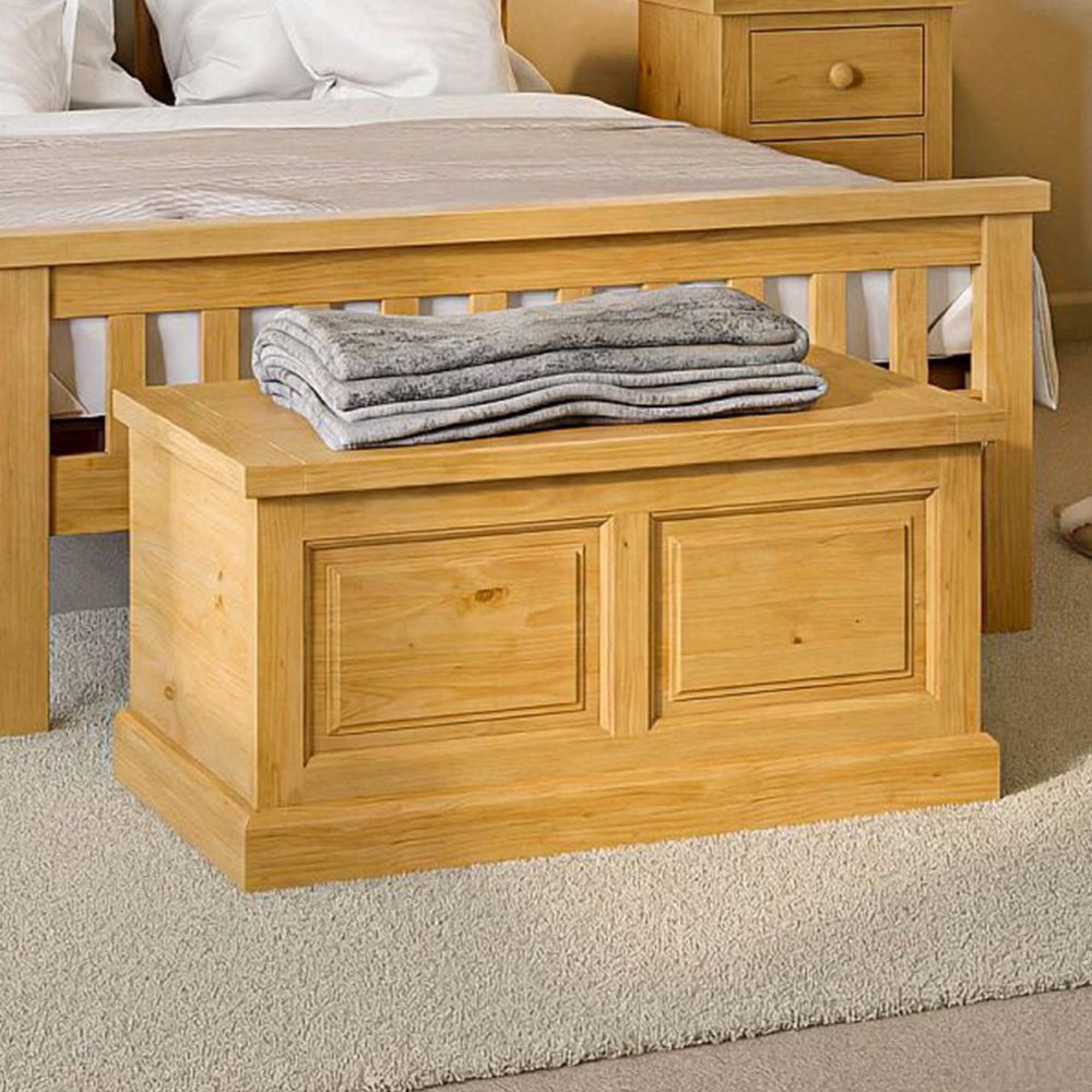 Churchill Blanket Box - 1 Door - Waxed Pine
