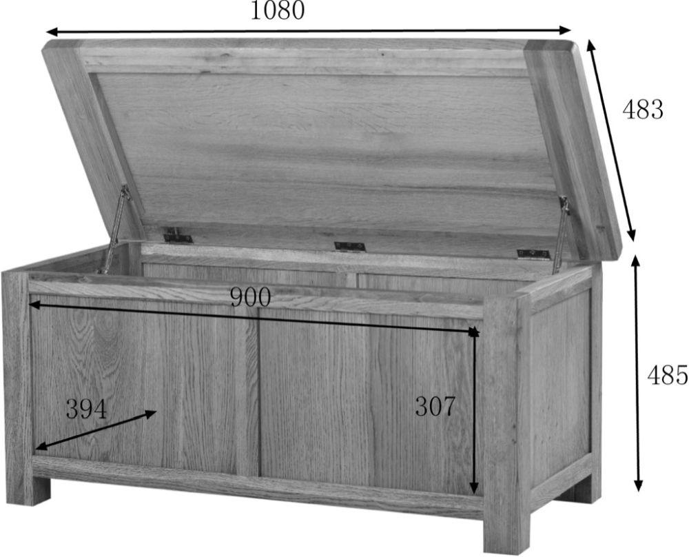 Kent Oak Blanket Box