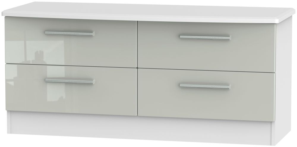 Knightsbridge Cashmere Gloss and White Bed Box