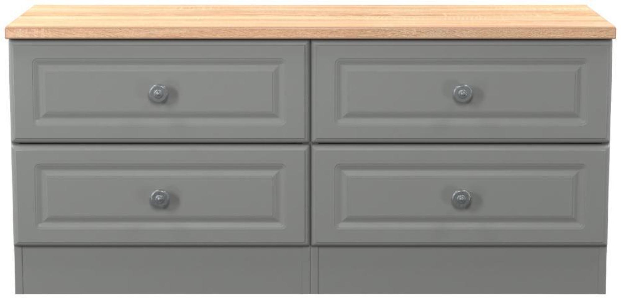 Norfolk Grey and Oak Effect Bed Box