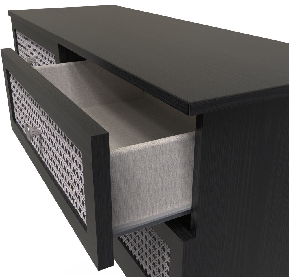 Rattan and Black Ash Bed Box