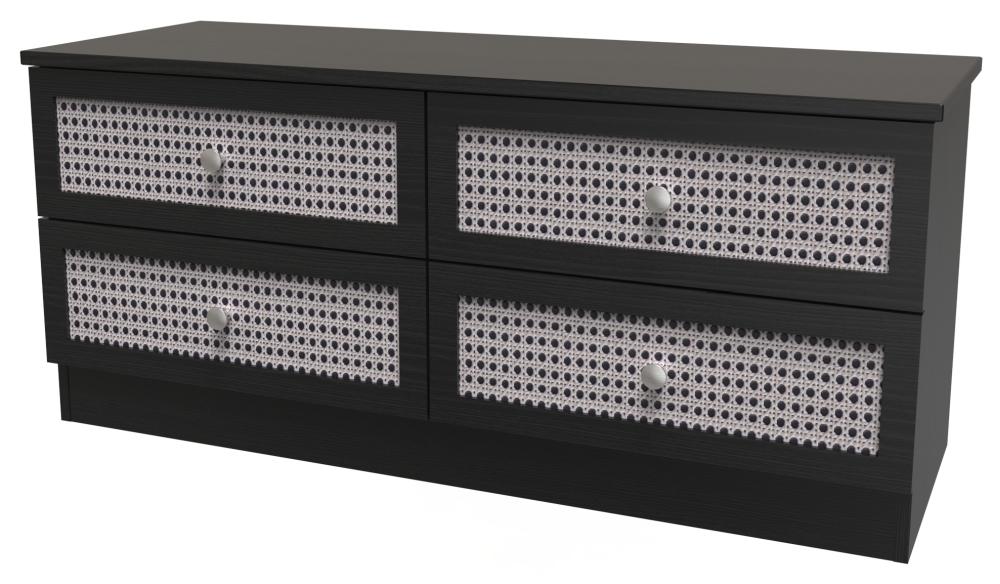 Rattan and Black Ash Bed Box