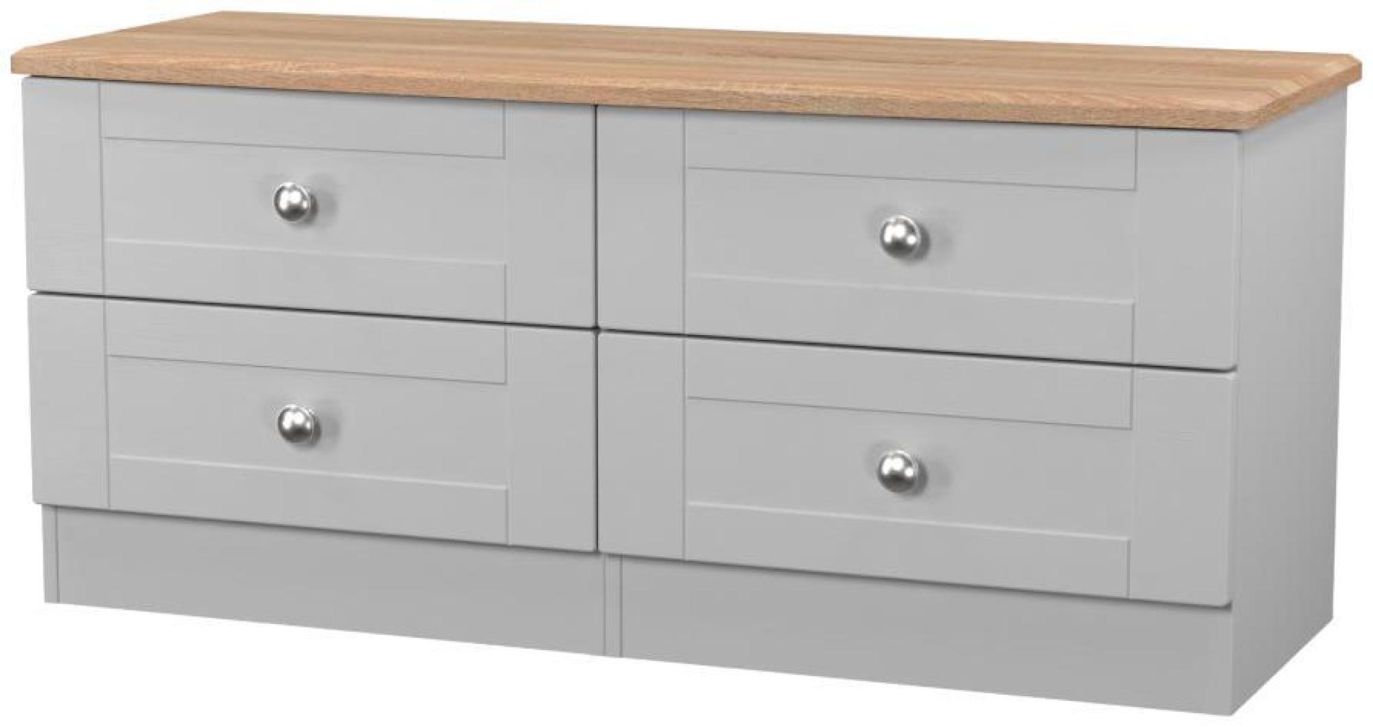 Sussex Bed Box - Grey and Oak