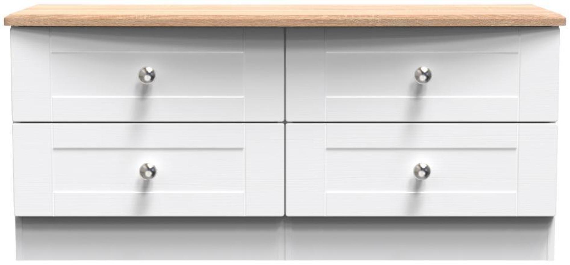 Sussex White and Oak Effect Bed Box