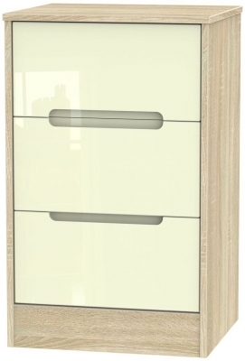 Cream High Gloss Front and Bardolino Base Unit