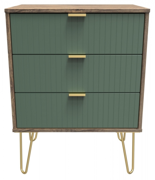 Labrador Front and Vintage Oak Base Unit with Gold Hair Pin Style Metal Legs