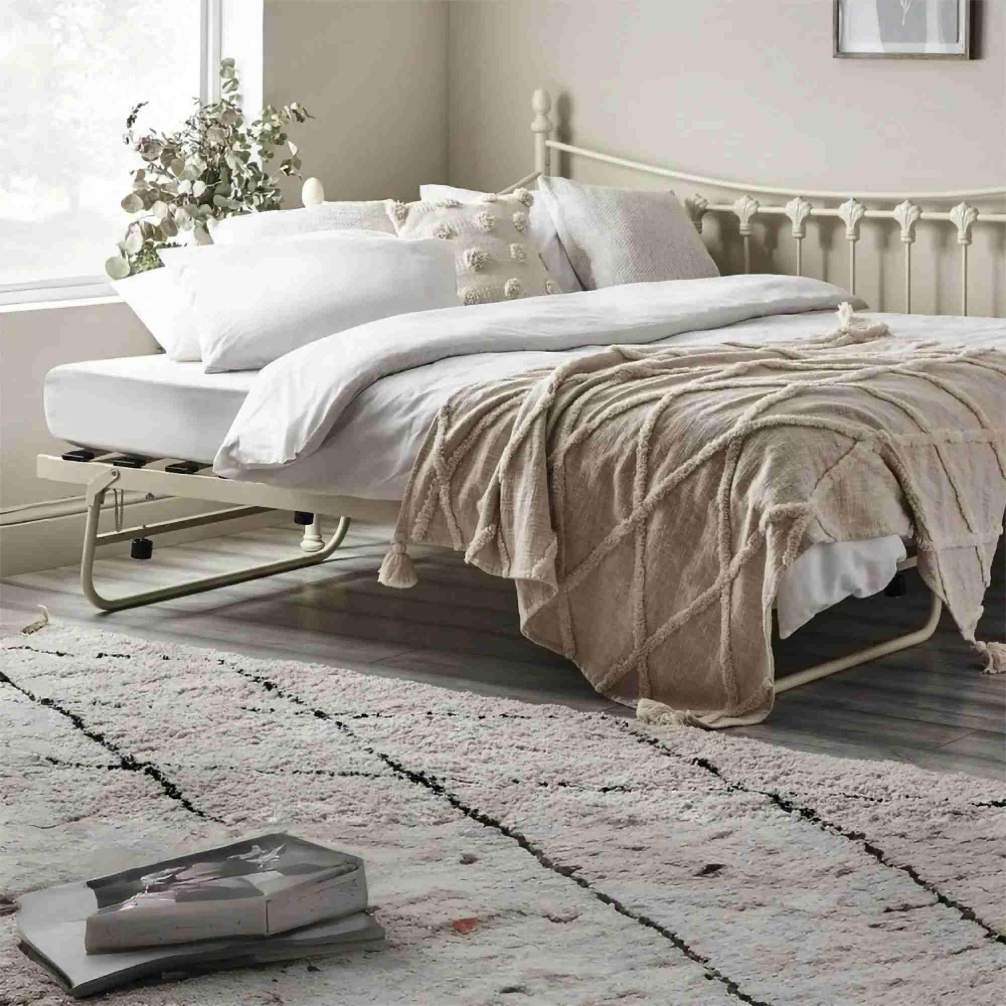 Versailles Underbed Trundle - White Metal