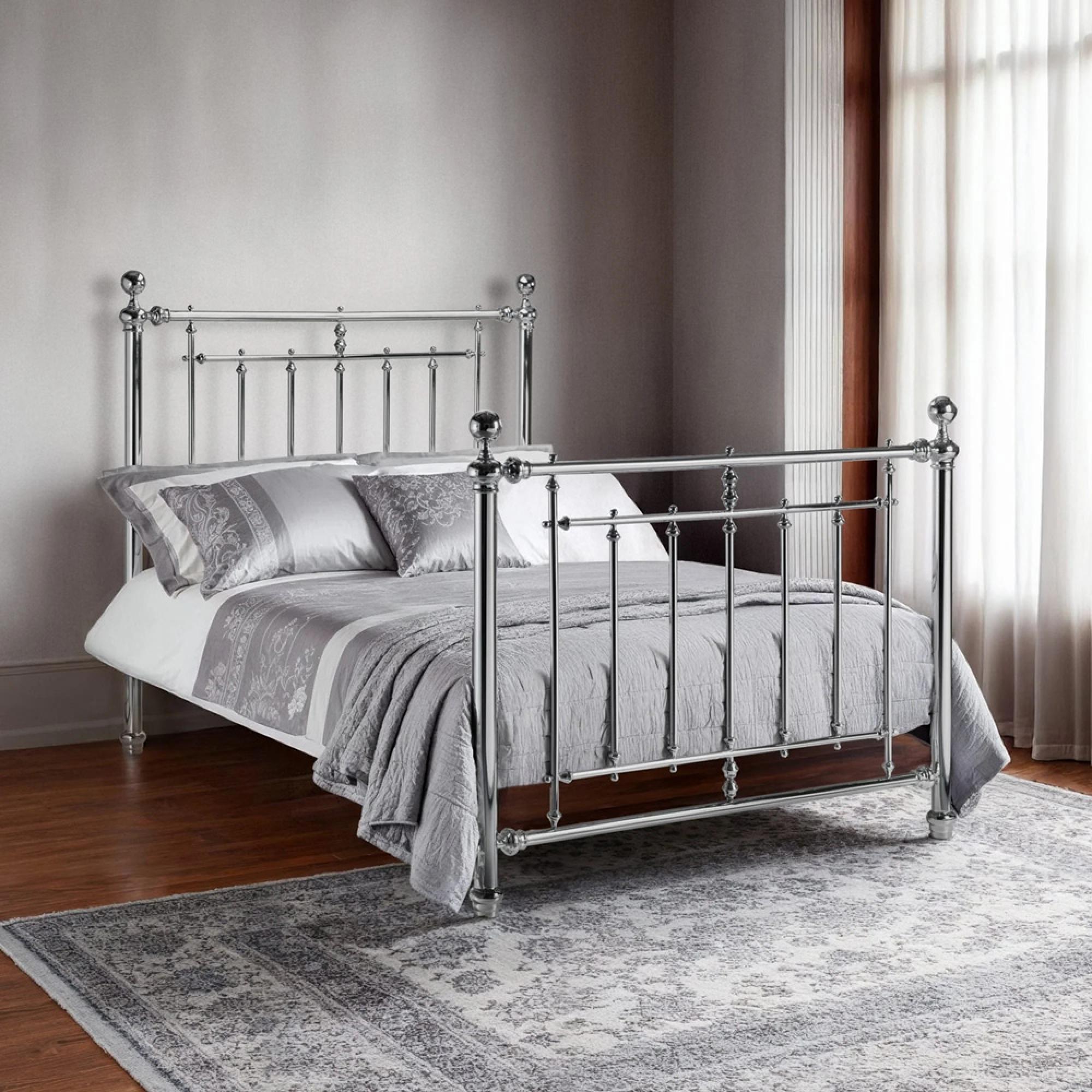 Empress Chrome Plated Bed - Sizes Available