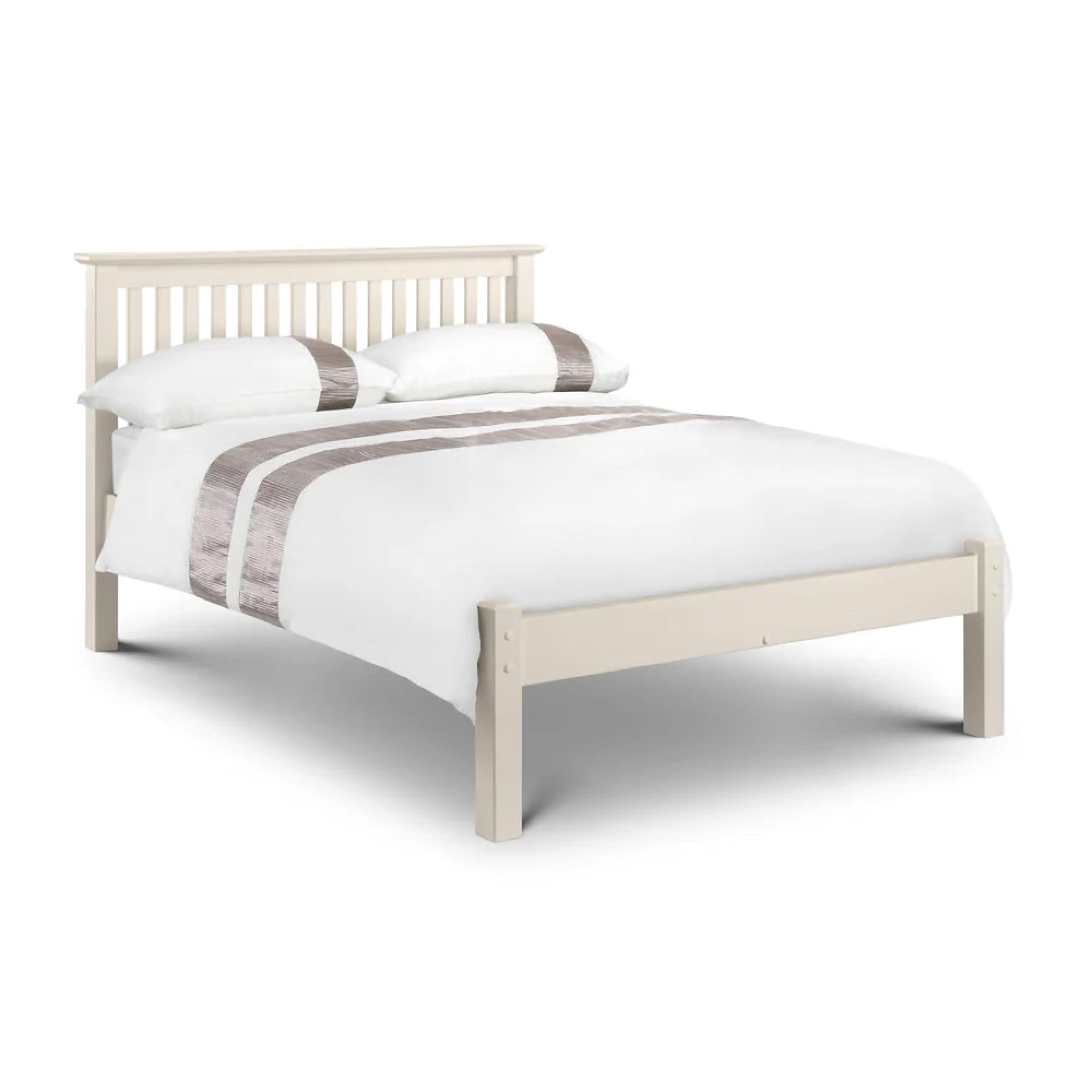 Barcelona Slatted Bed - White - Sizes Available