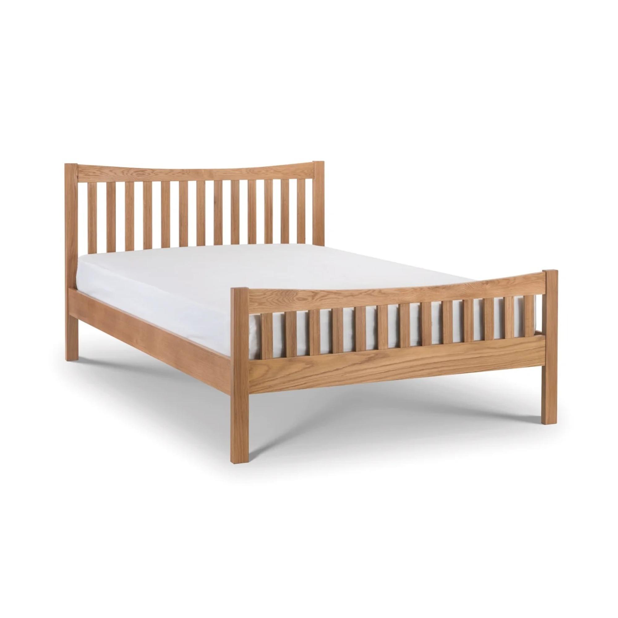 Bergamo Slatted Bed - Oak - Sizes Available