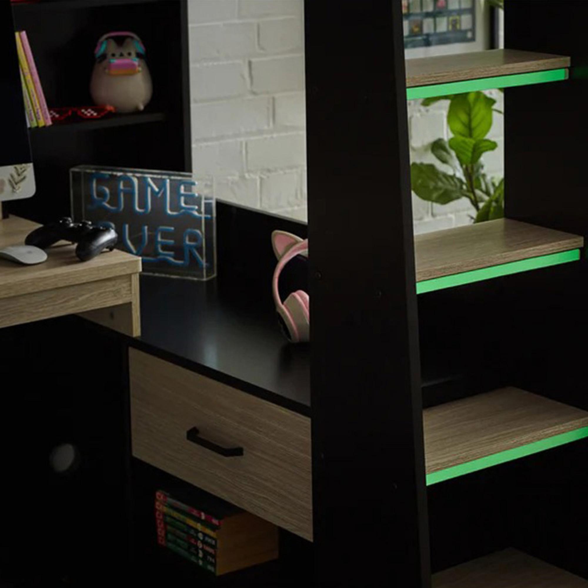 Blaze Gaming Highsleeper Bed - Black