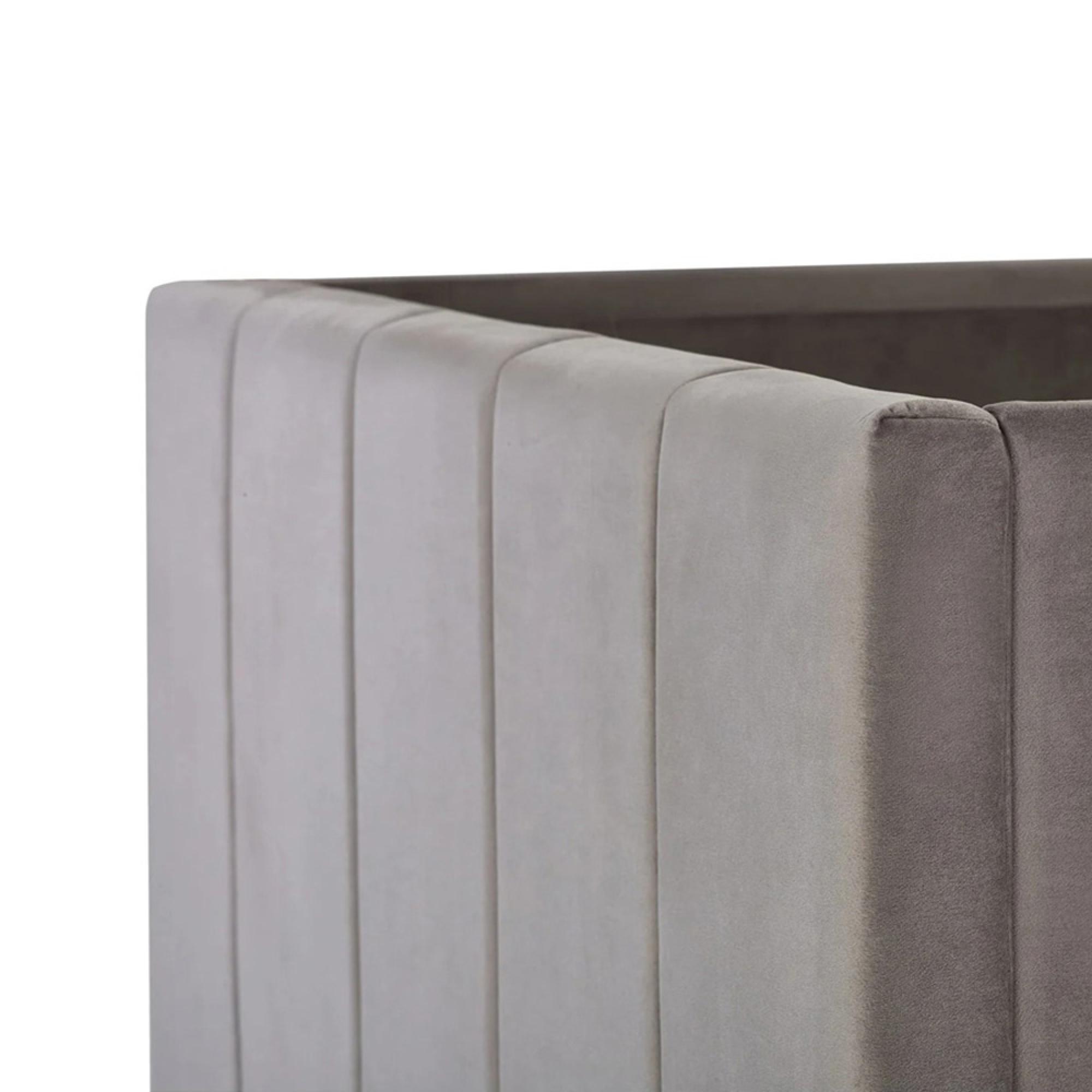 Daytona Fabric Upholstered Bunk Bed - Grey