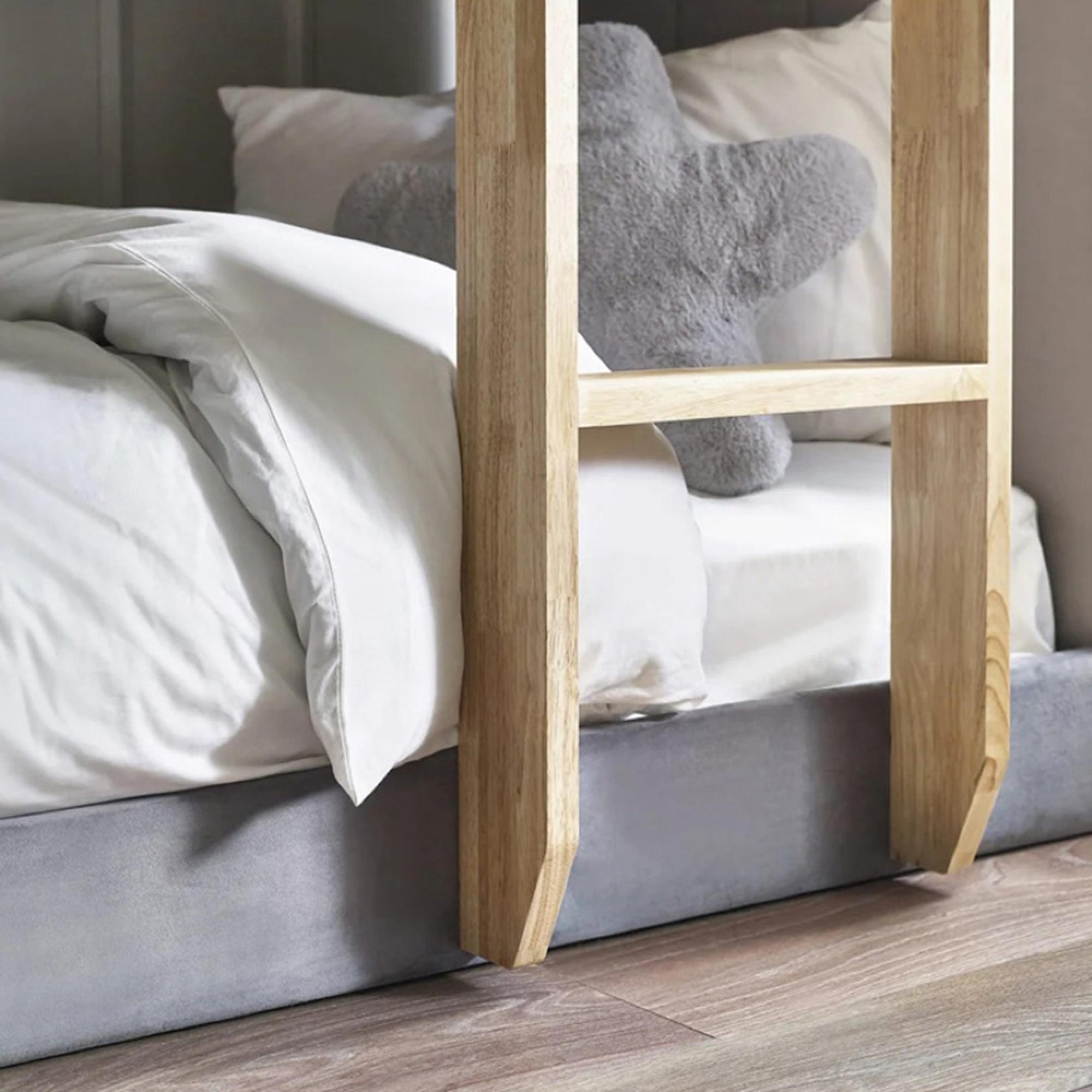 Daytona Fabric Upholstered Bunk Bed - Grey