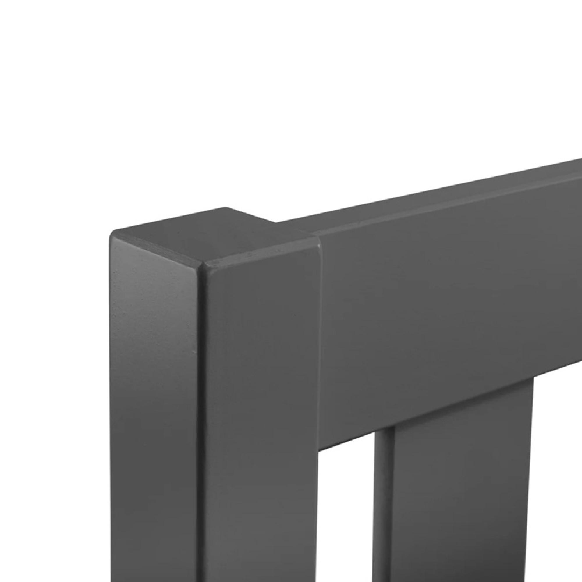 Luna Slatted Bed - 4ft 6in Double - Dark Grey