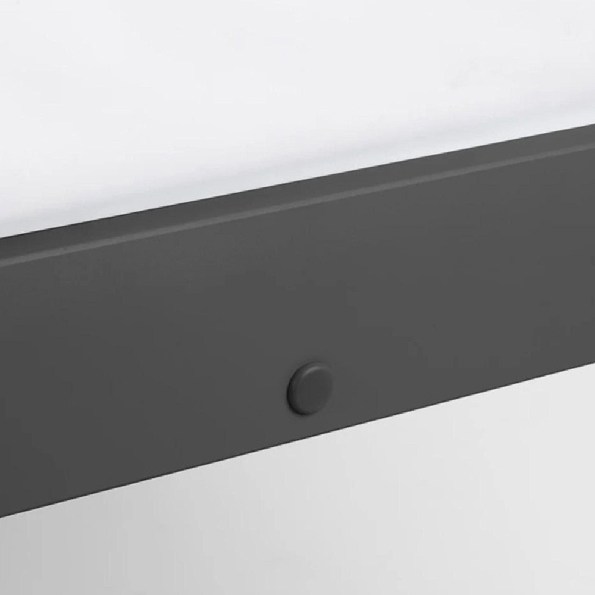 Luna Slatted Bed - 4ft 6in Double - Dark Grey