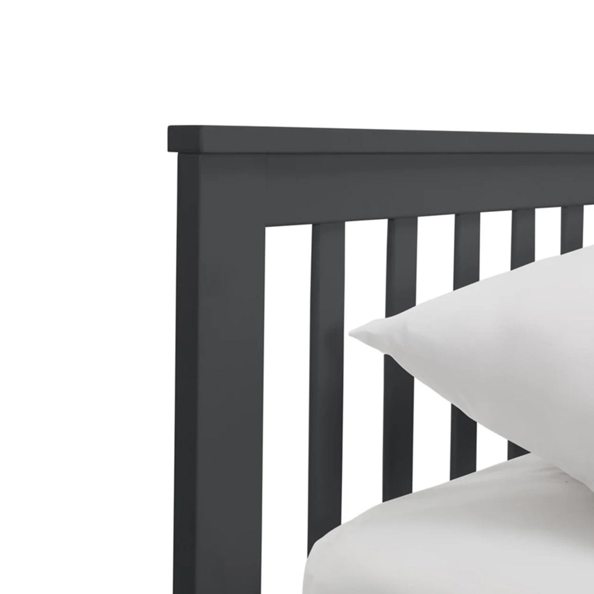 Maisie Bed with Underbed Drawer - Dark Grey