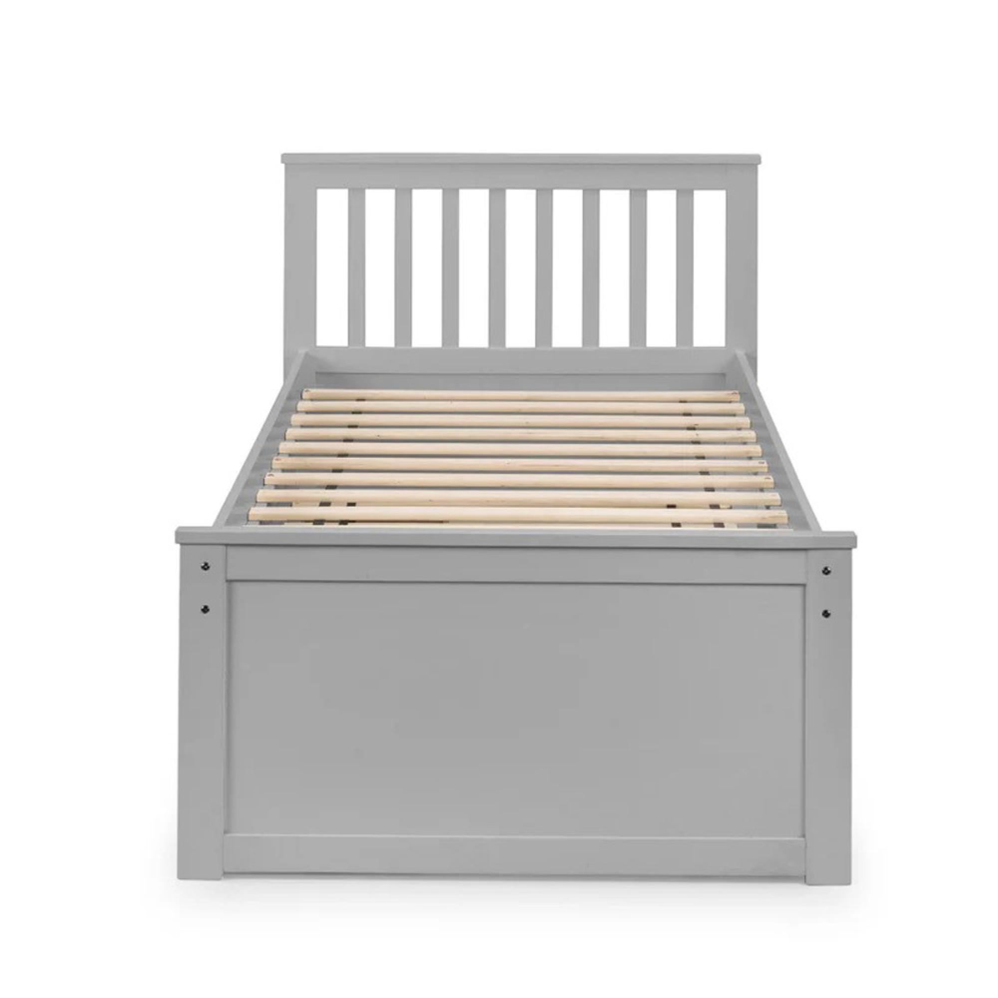 Maisie Bed with Underbed Drawer - Light Grey