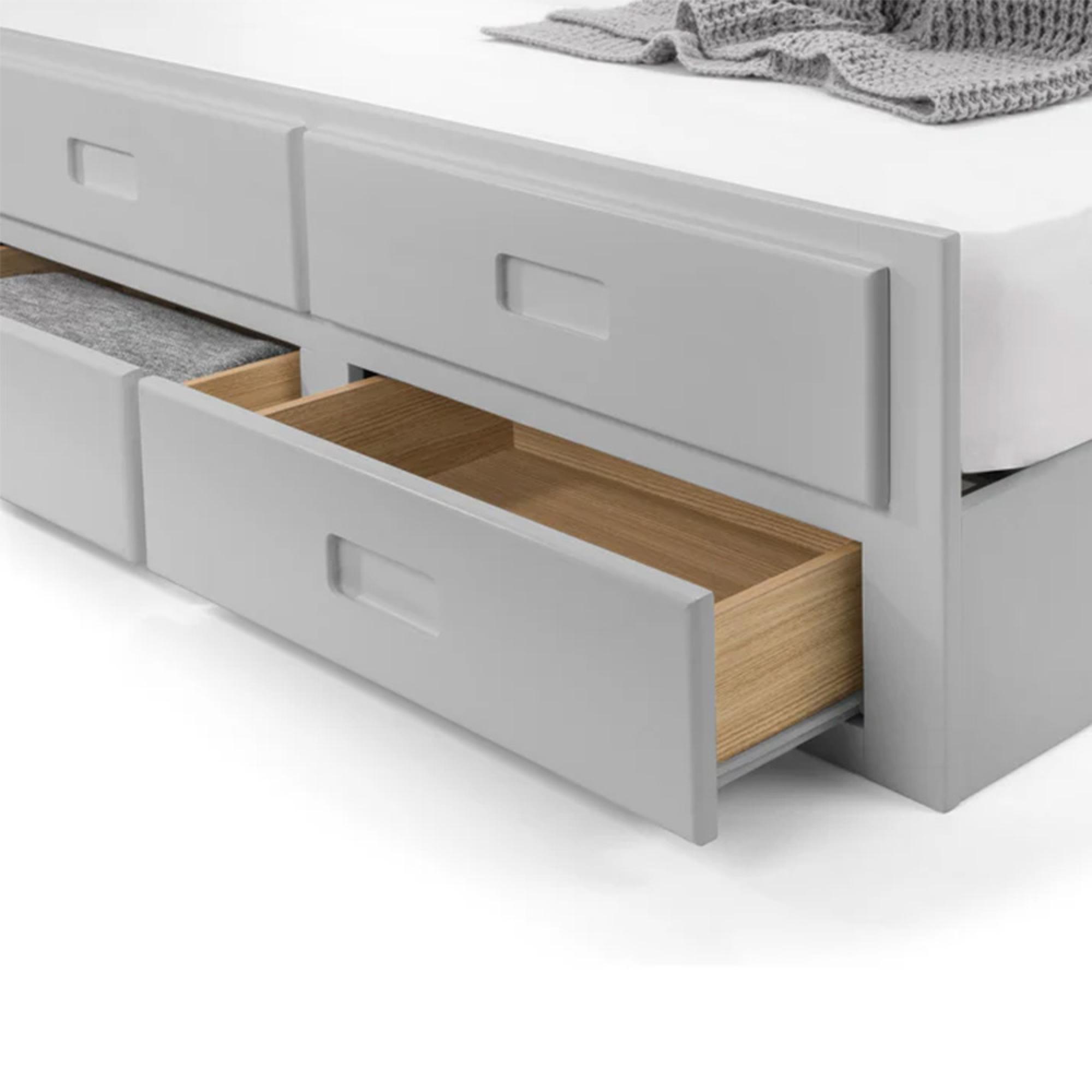 Maisie Bed with Underbed Drawer - Light Grey