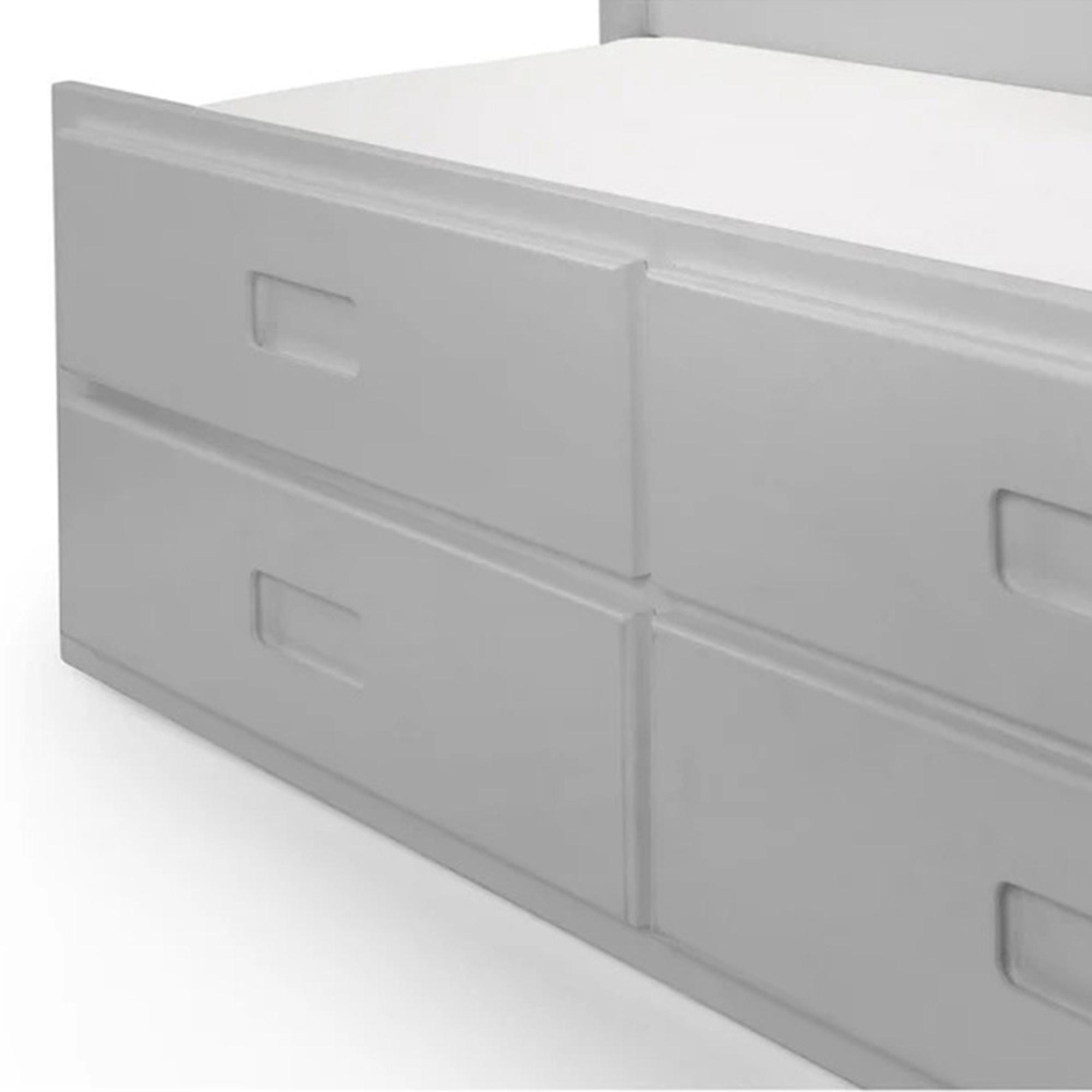 Maisie Bed with Underbed Drawer - Light Grey