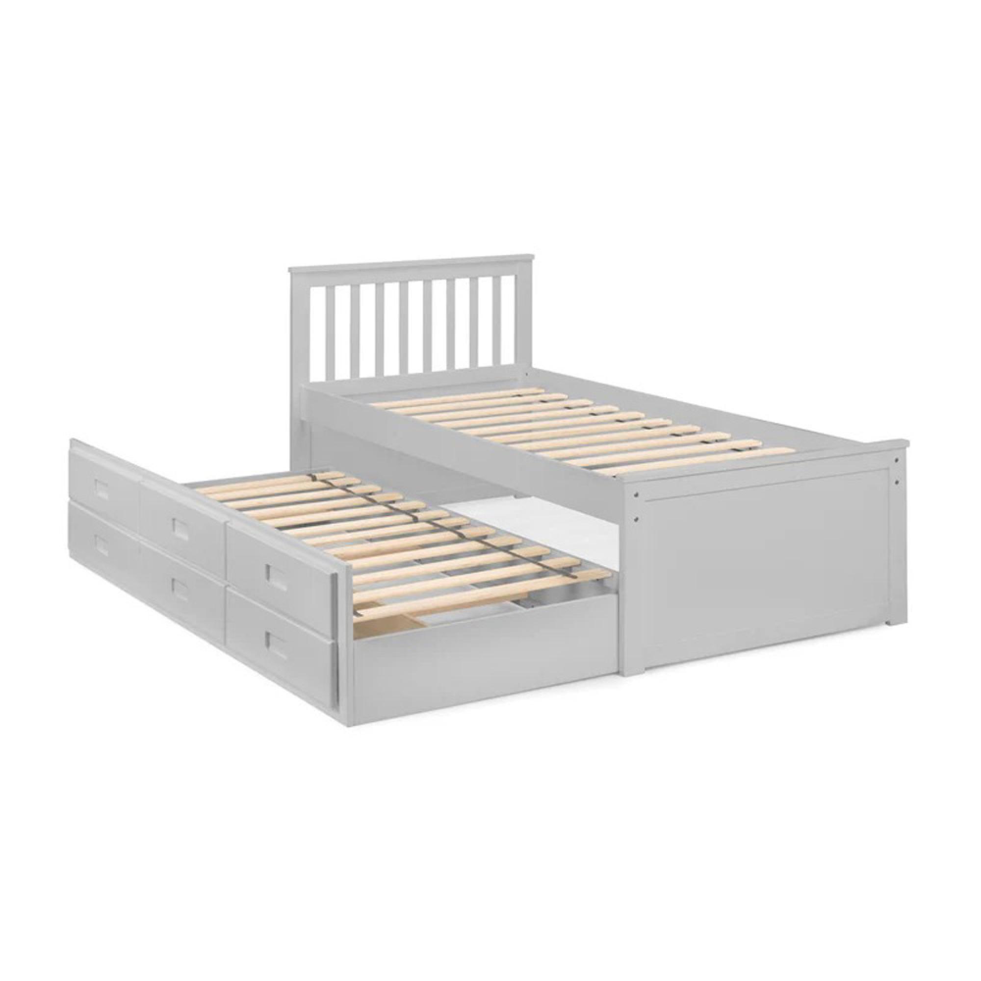Maisie Bed with Underbed Drawer - Light Grey