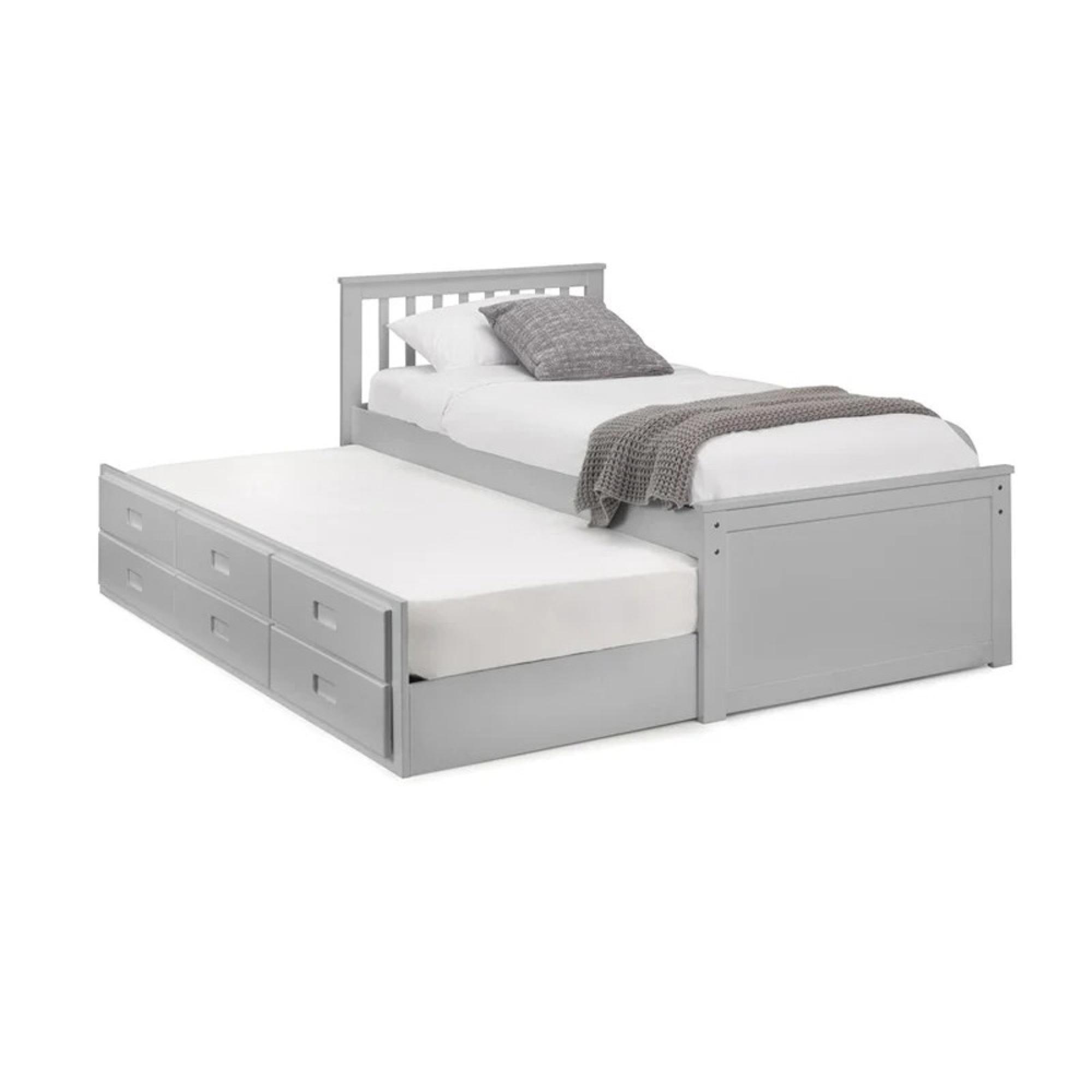 Maisie Bed with Underbed Drawer - Light Grey