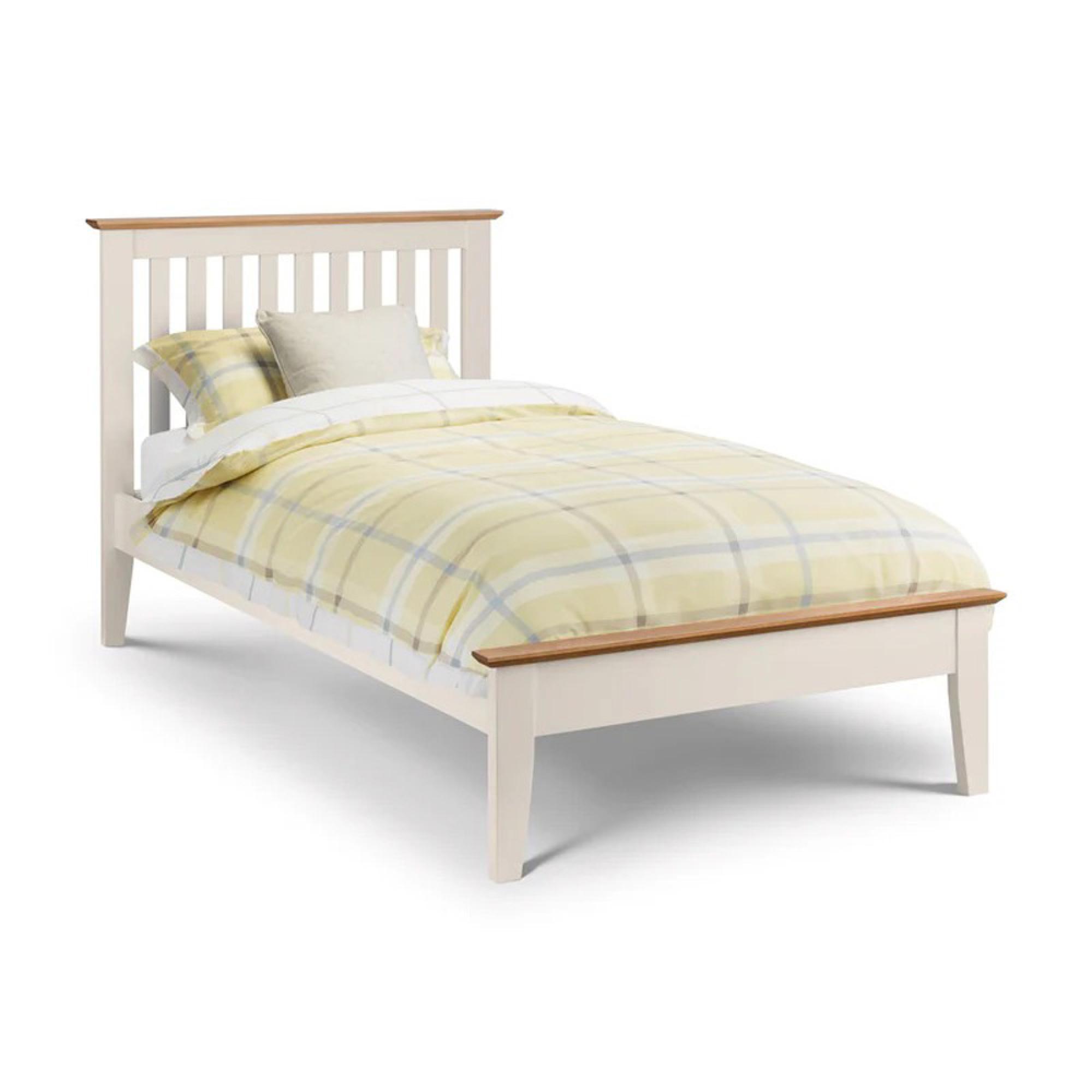 Salerno Slatted Bed - Ivory - Sizes Available