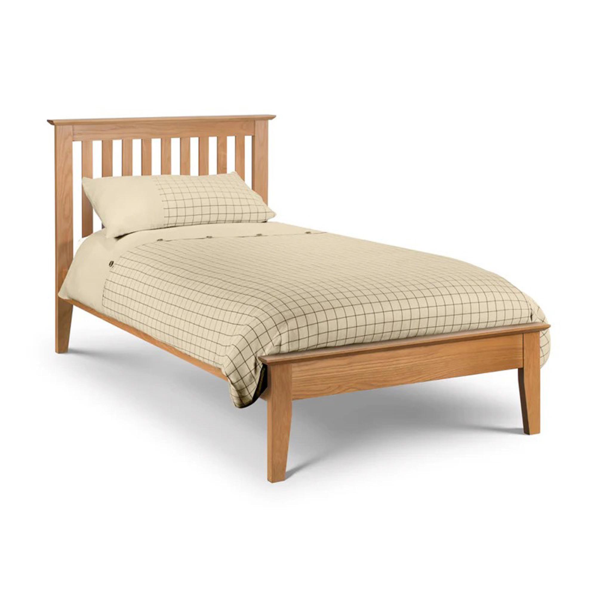 Salerno Slatted Bed - Oak - Sizes Available