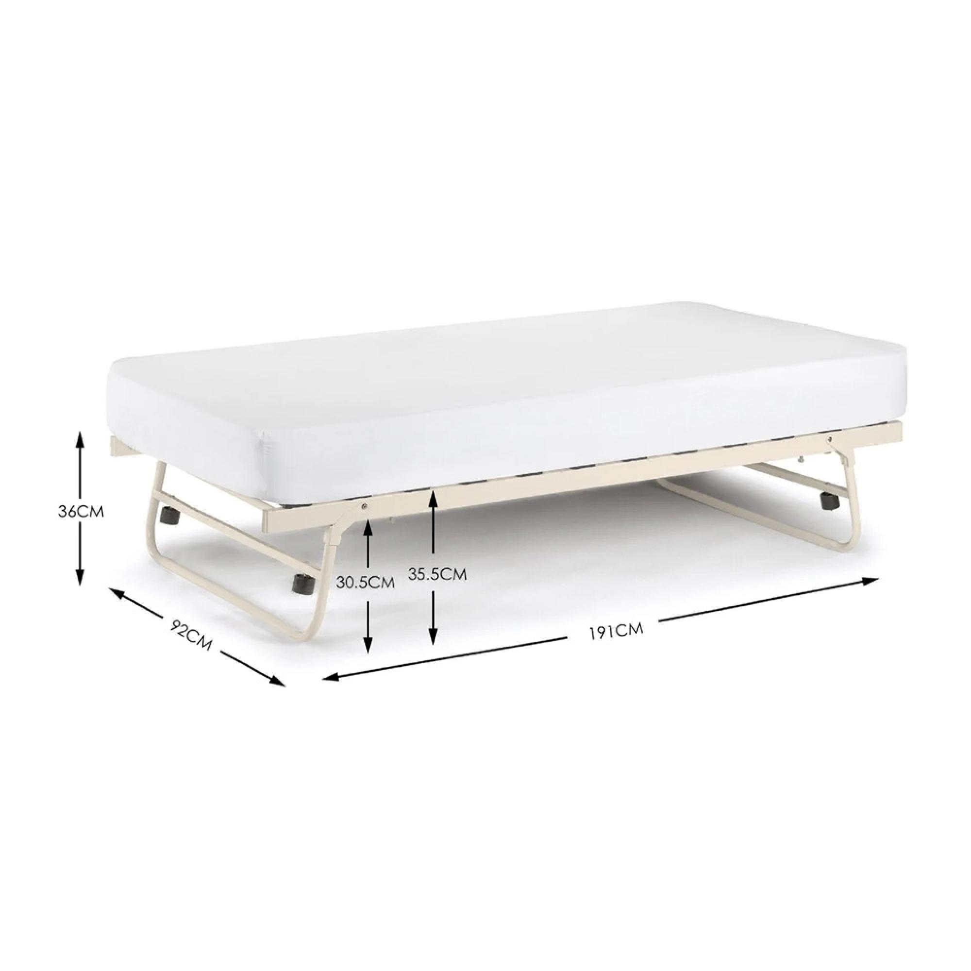 Versailles Underbed Trundle - White Metal