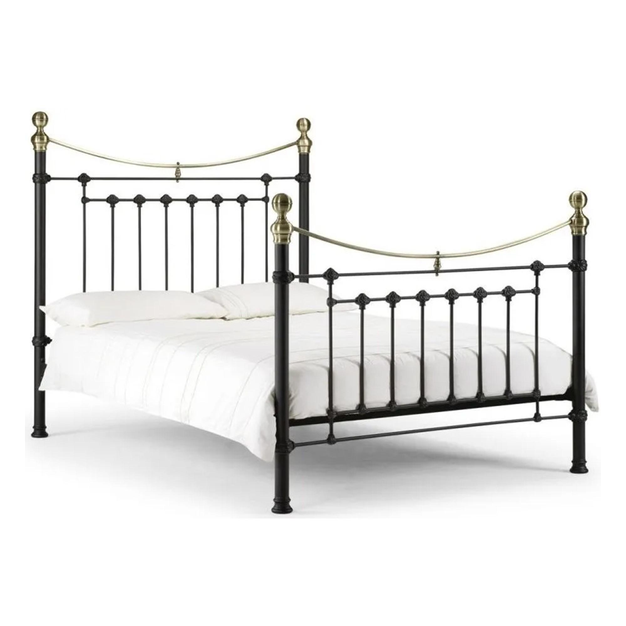 Victoria Metal Frame Bed - Black - Sizes Available