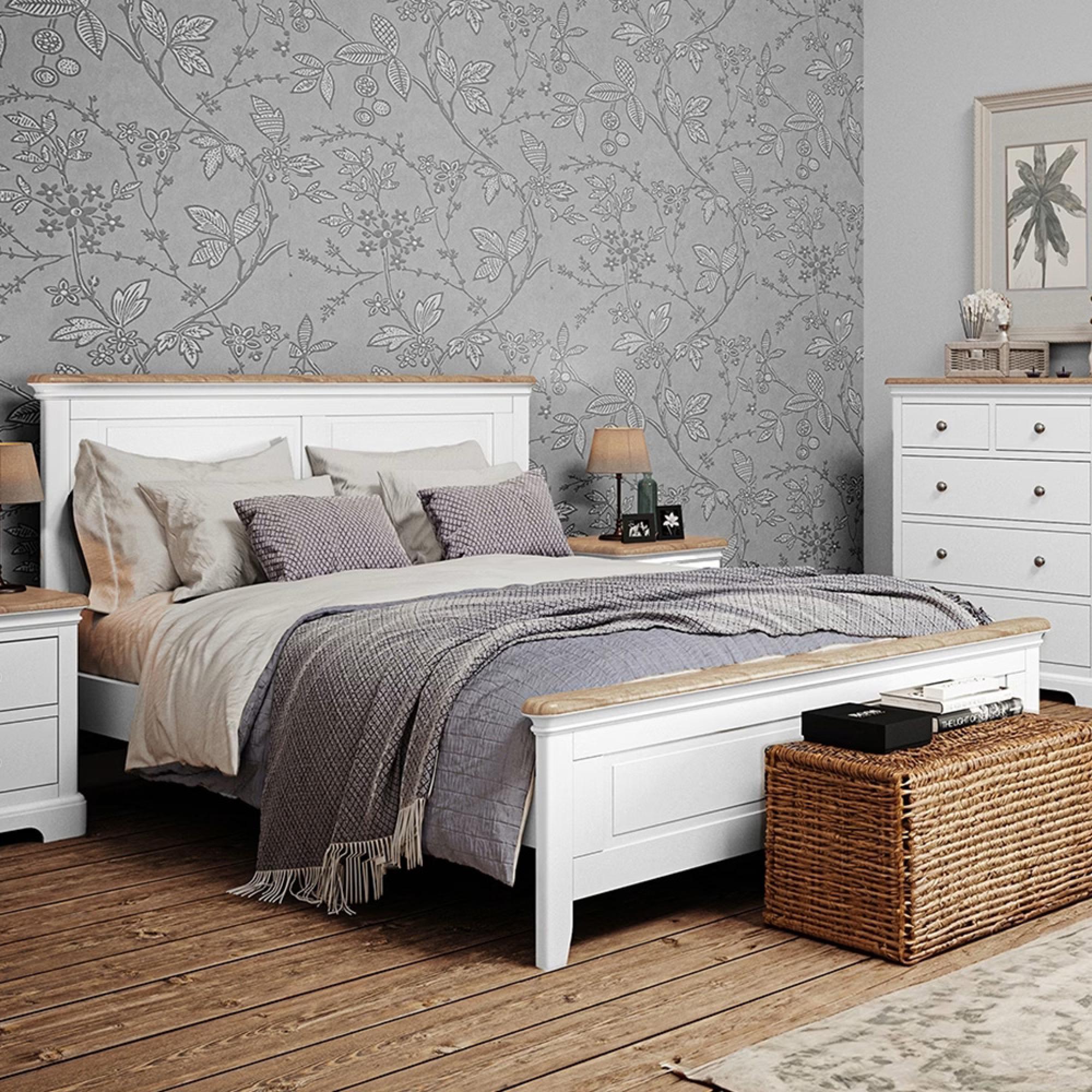Cromwell Bed - Sizes Available - White Painted