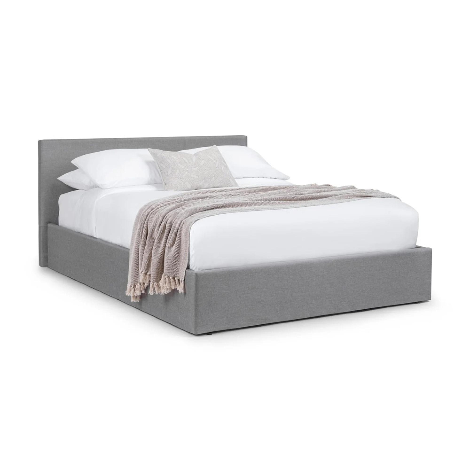 Rialto Ottoman Storage Bed - Grey Fabric - Sizes Available